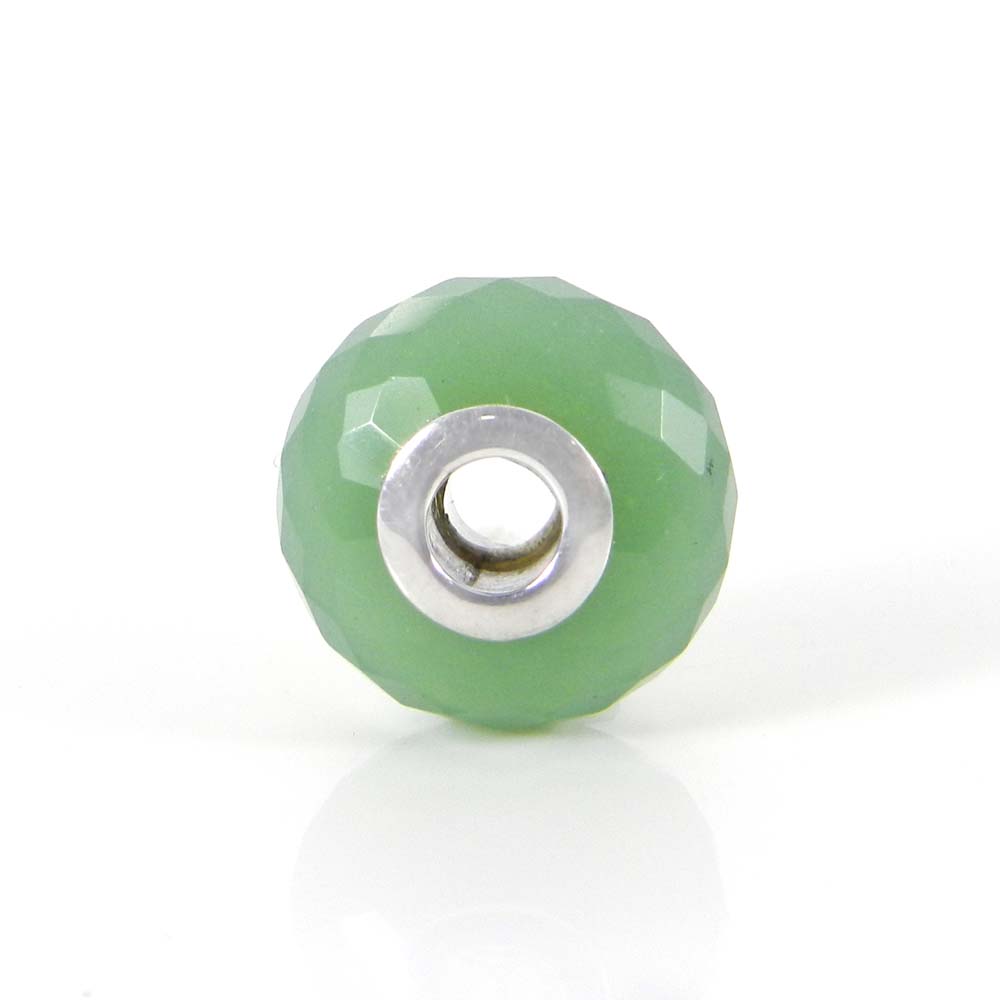 Blue topaz hydro big hole gemstone silver core beads for earring making