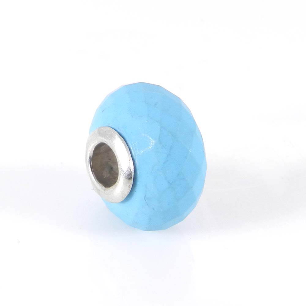 Brown sunstone big hole gemstone silver core beads for bracelet making