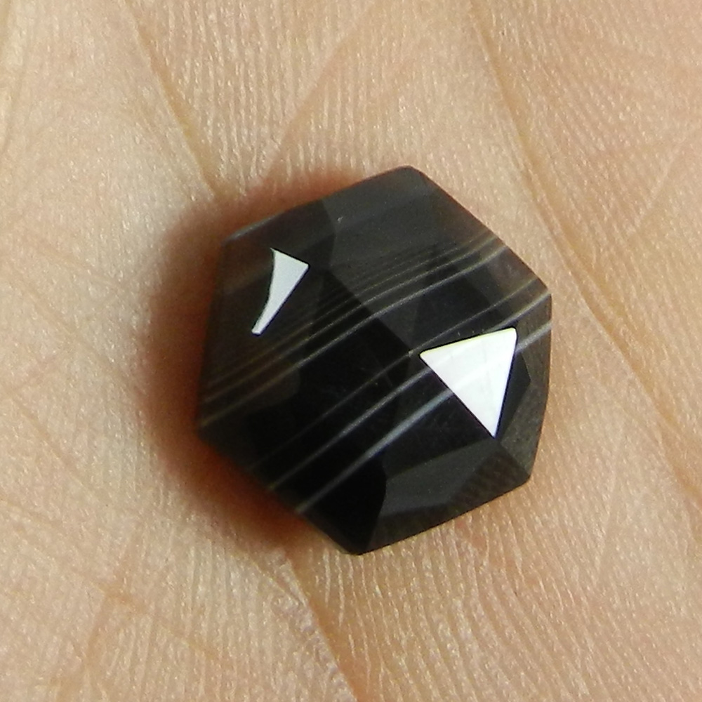 Bumble Bee Jasper 12x12mm Hexagon Rose Cut Loose Gemstone