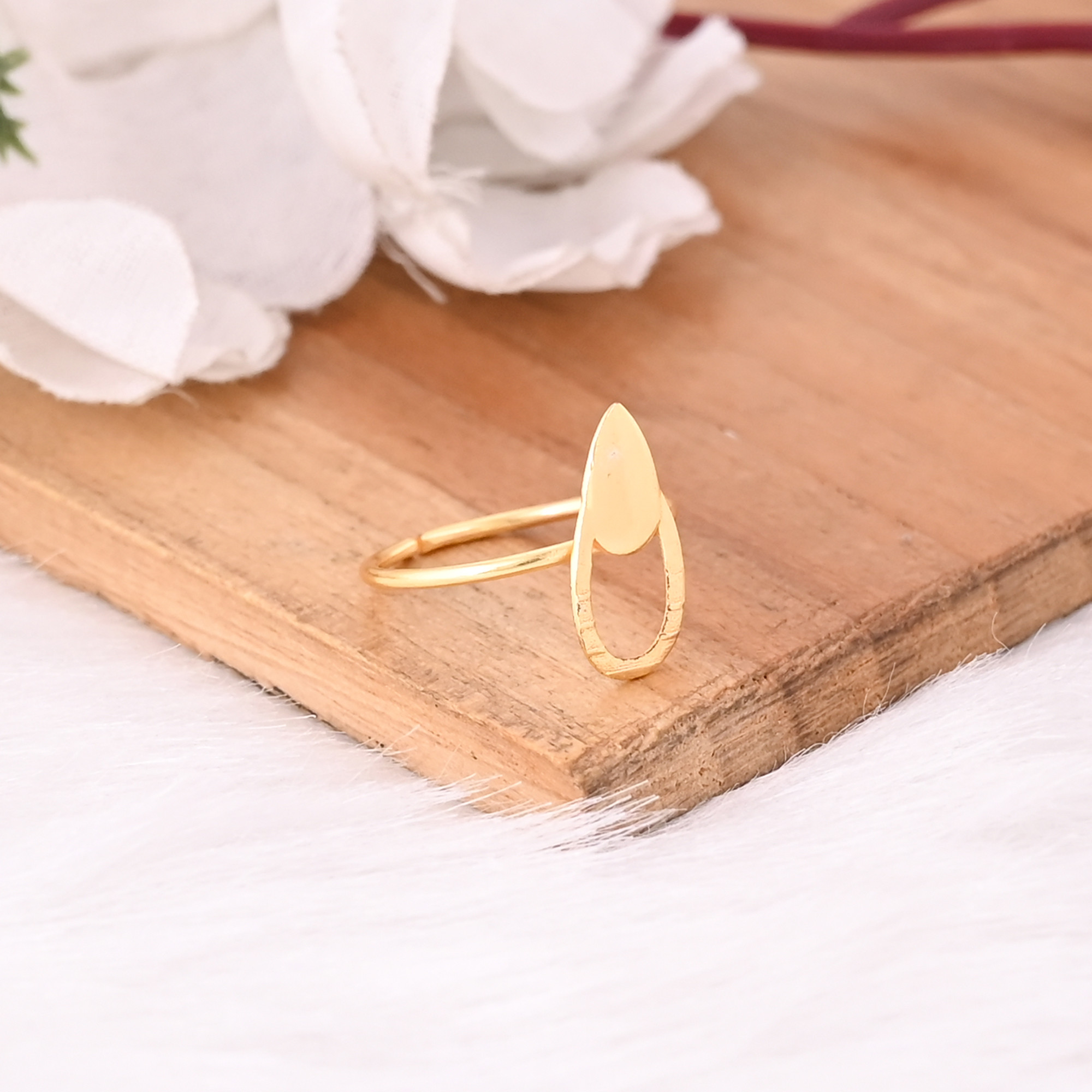 925 Sterling Silver Yellow Gold Plated Handmade Plain Designer Ring Unique Gift Dainty Ring Adjustable Jewelry
