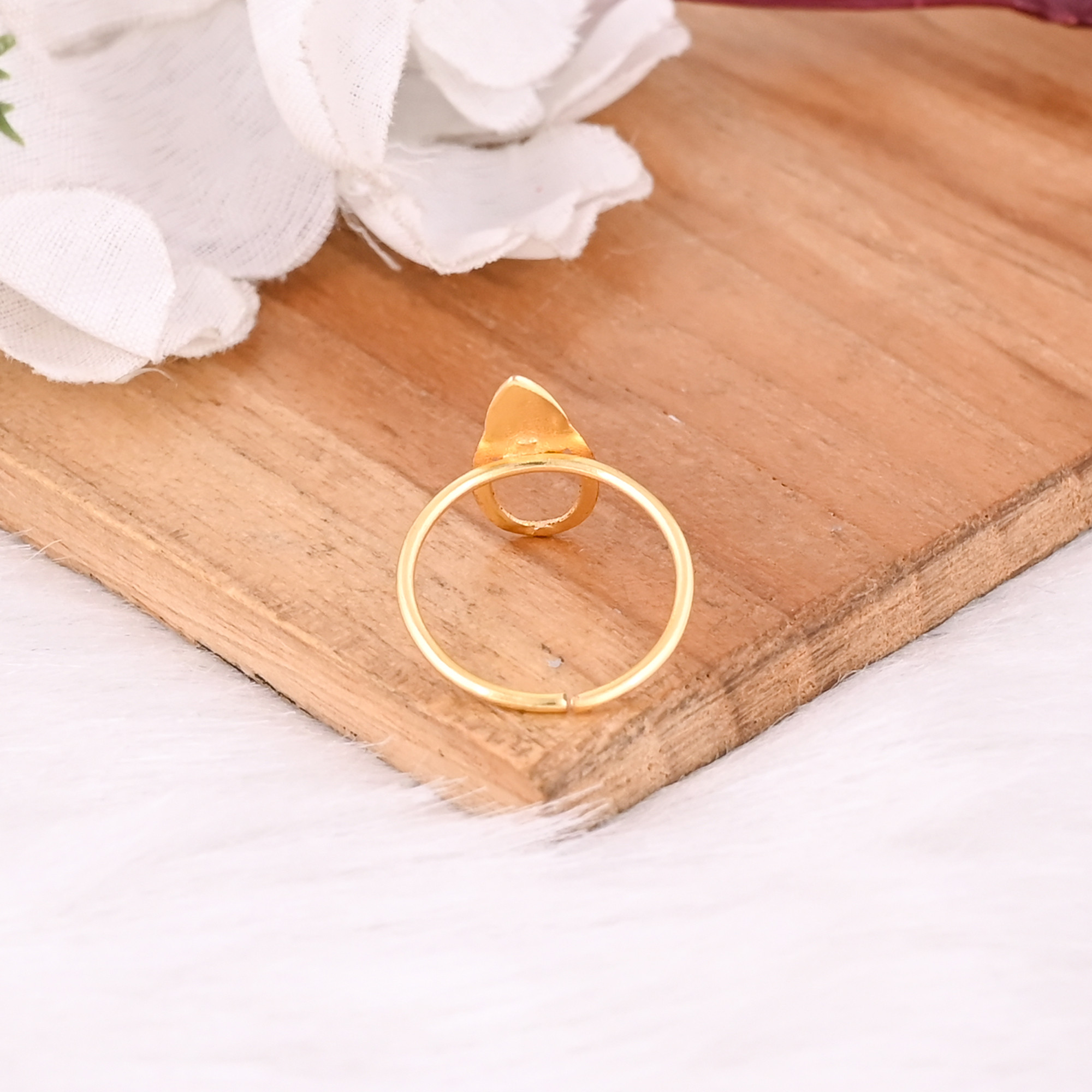 925 Sterling Silver Yellow Gold Plated Handmade Plain Designer Ring Unique Gift Dainty Ring Adjustable Jewelry
