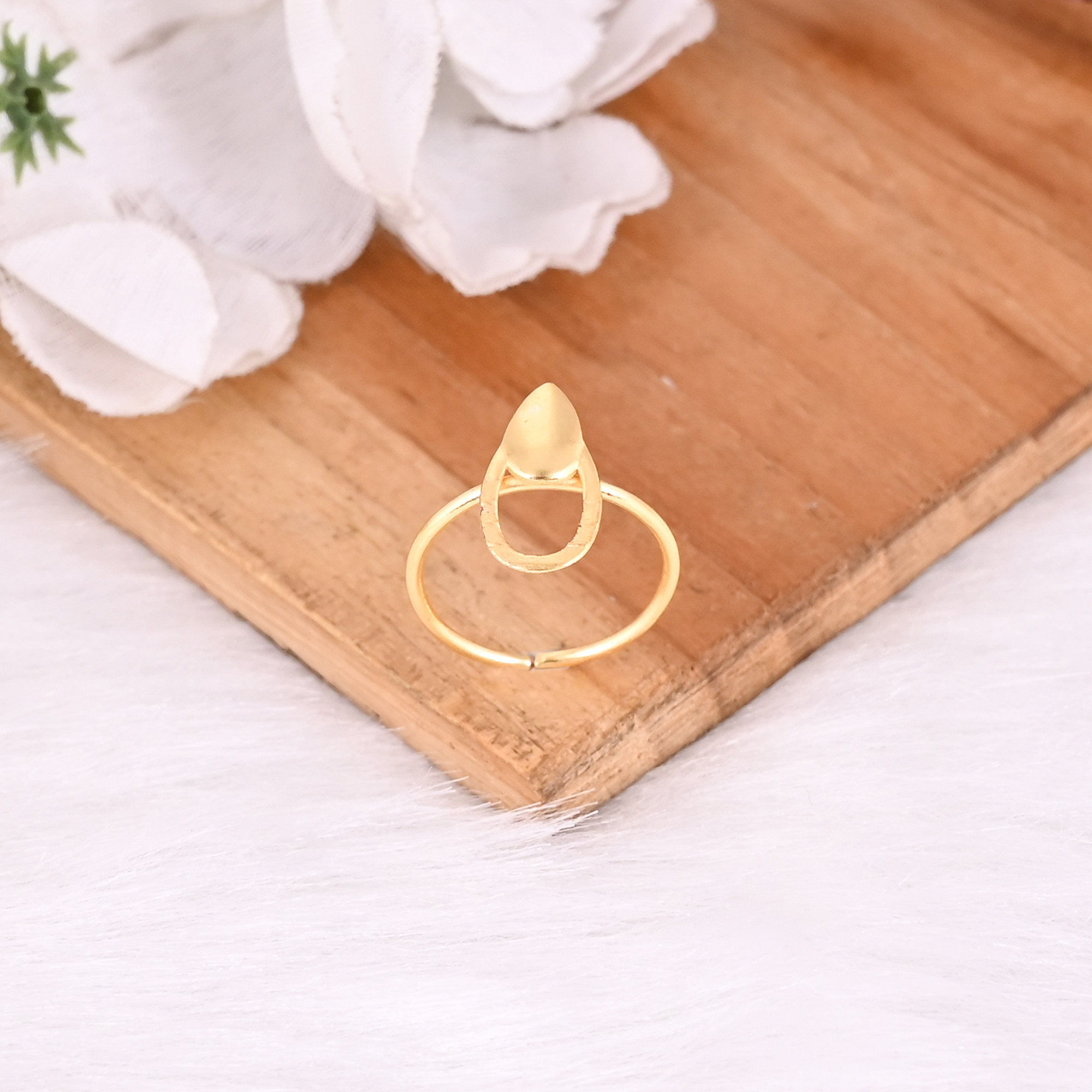 925 Sterling Silver Yellow Gold Plated Handmade Plain Designer Ring Unique Gift Dainty Ring Adjustable Jewelry