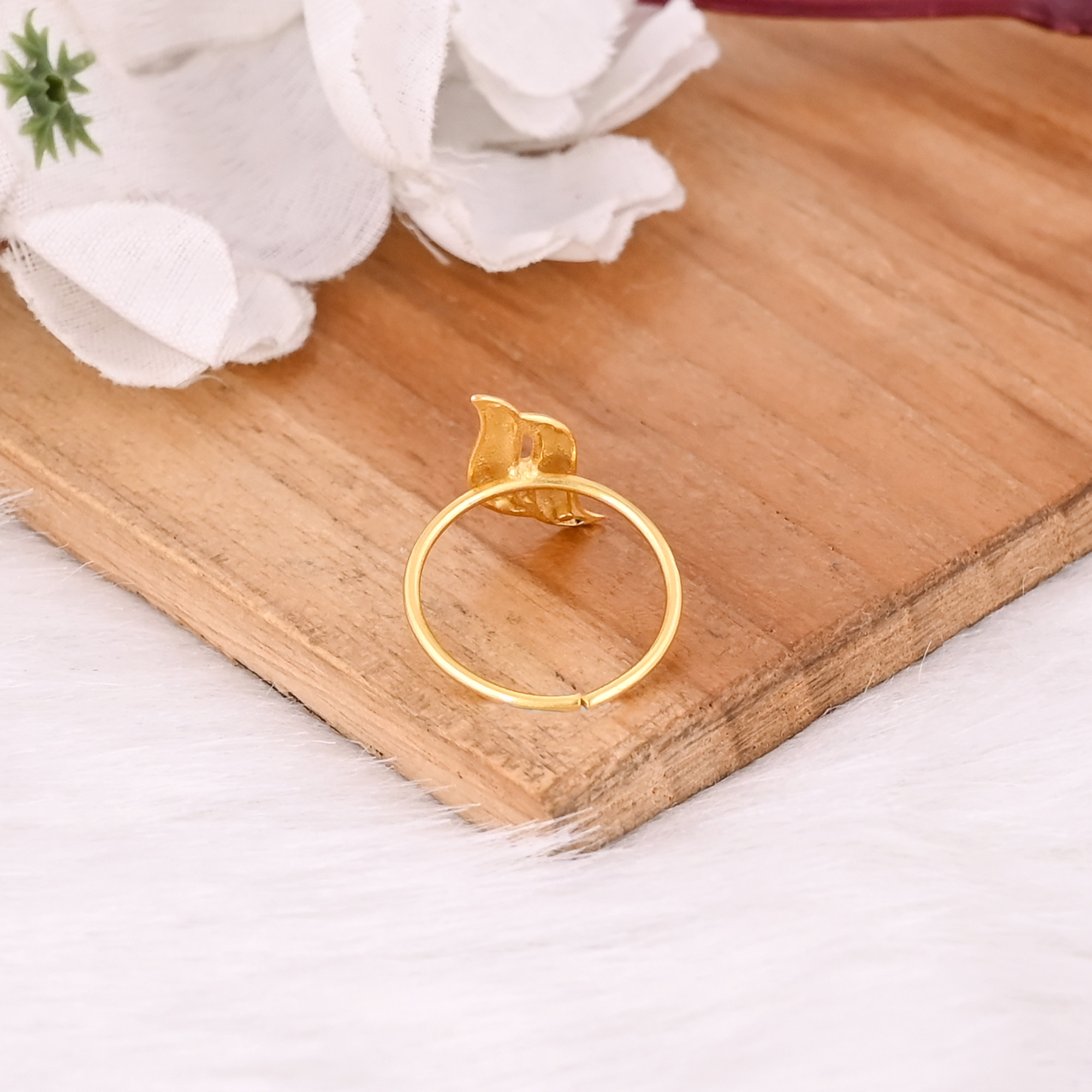 925 Sterling Silver Yellow Gold Plated Handmade Plain Designer Adjustable Ring Women Trendy Jewelry