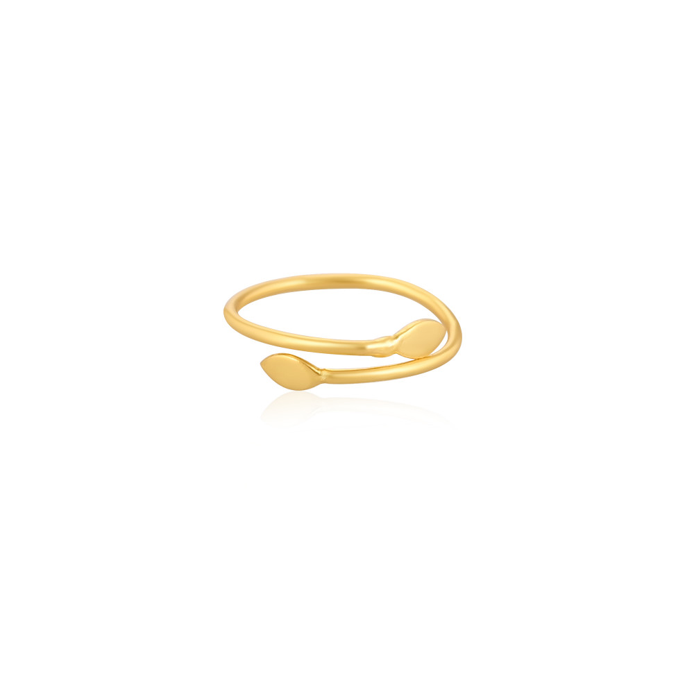 Image of 925 Sterling Silver Yellow Gold Plated Handmade Plain Adjustable Ring Lightweight Jewelry Dailywear Ring
