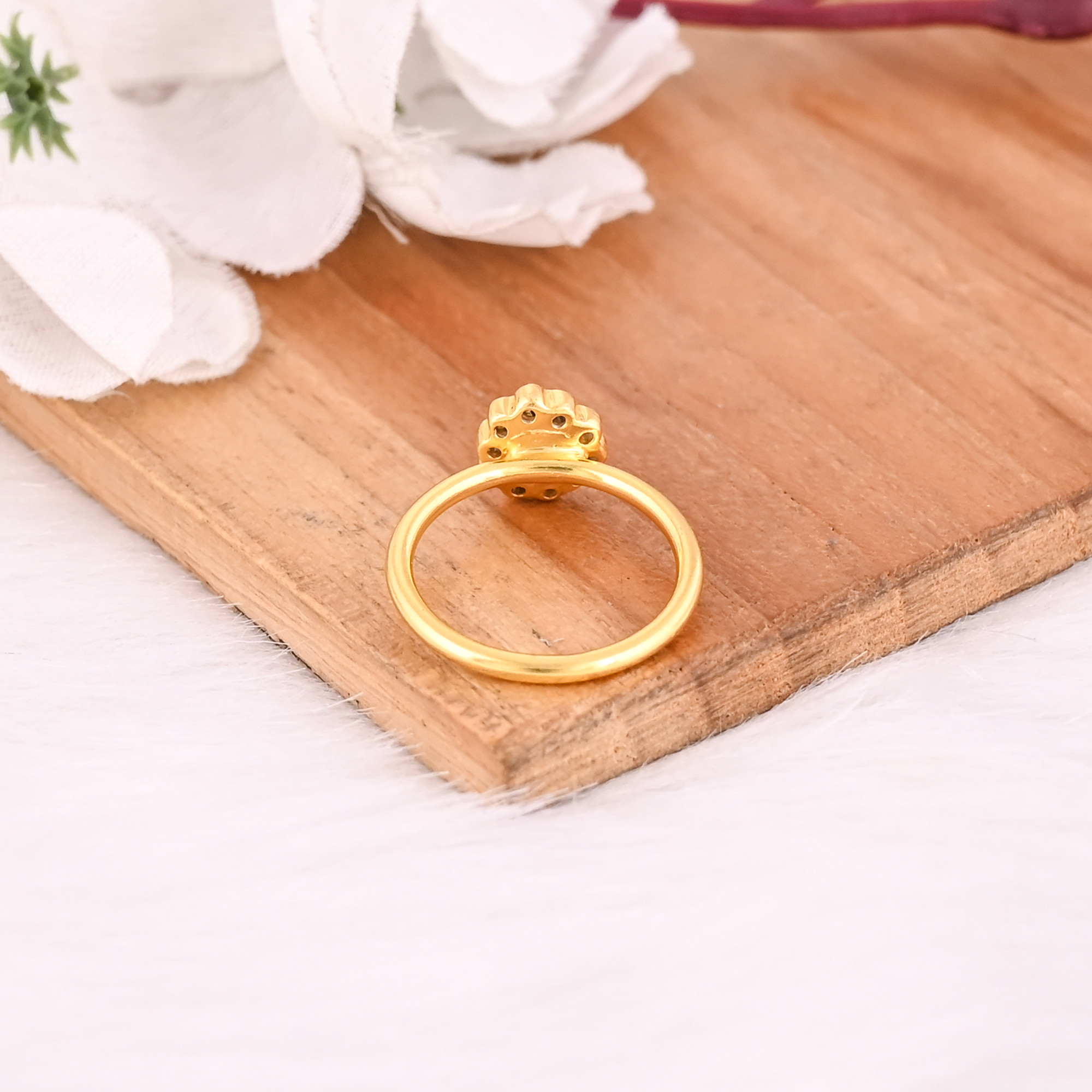 Natural Ruby Gemstone Solid 925 Sterling Silver Yellow Gold Plated Gorgeous Gift Women Ring