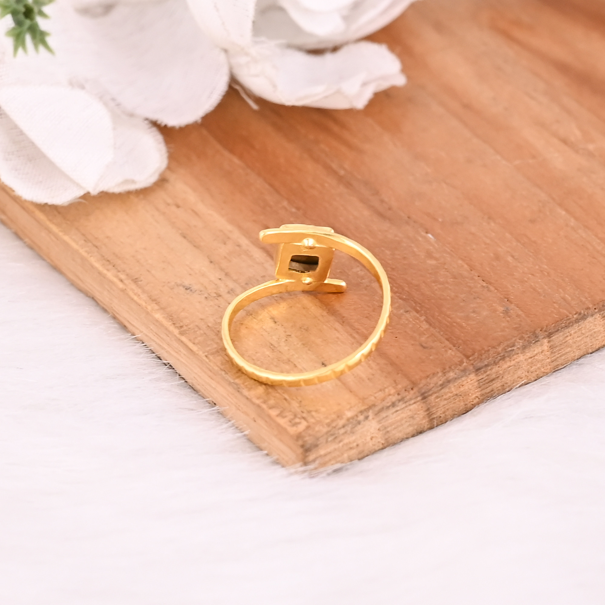 Solid 925 Sterling Silver Tiger Eye Gemstone Yellow Gold Plated Birthday Anniversary Gift Womens Ring Jewelry