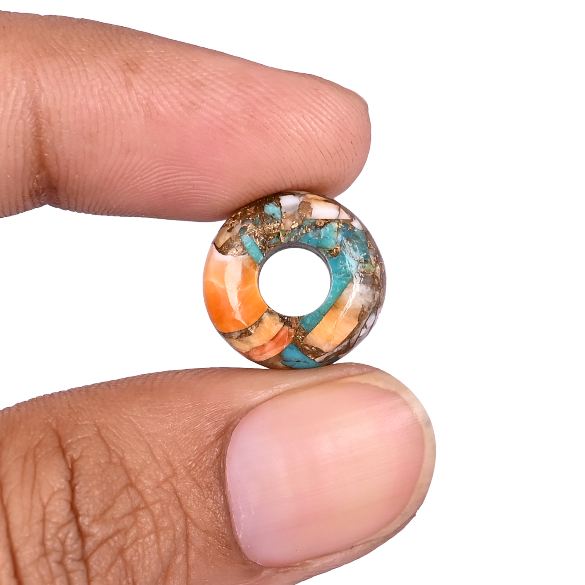Oyster Copper Turquoise Beads 14x8x5mm Natural Gemstone for Jewelry Making
