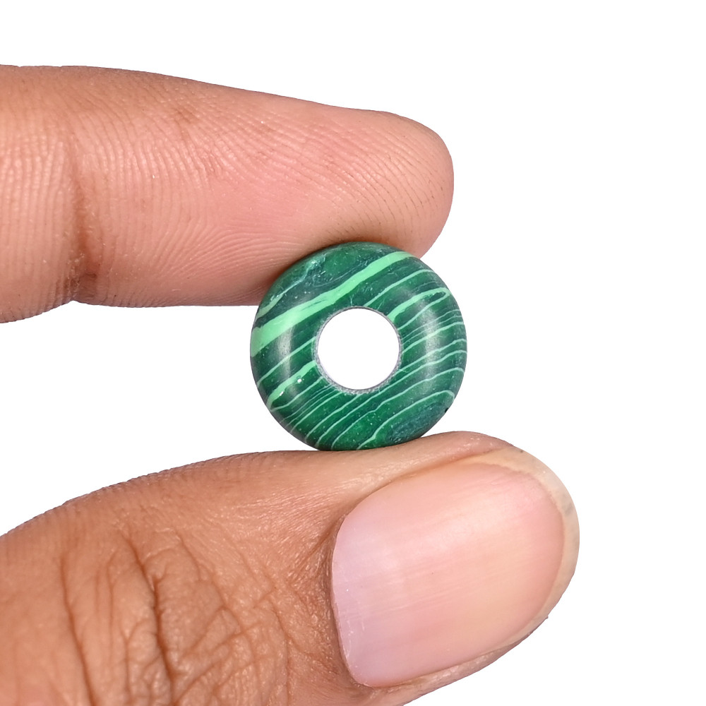 Image of Synthetic Malachite Beads 9 Carat 14x8x5 Synthetic Gemstone for Jewelry Making