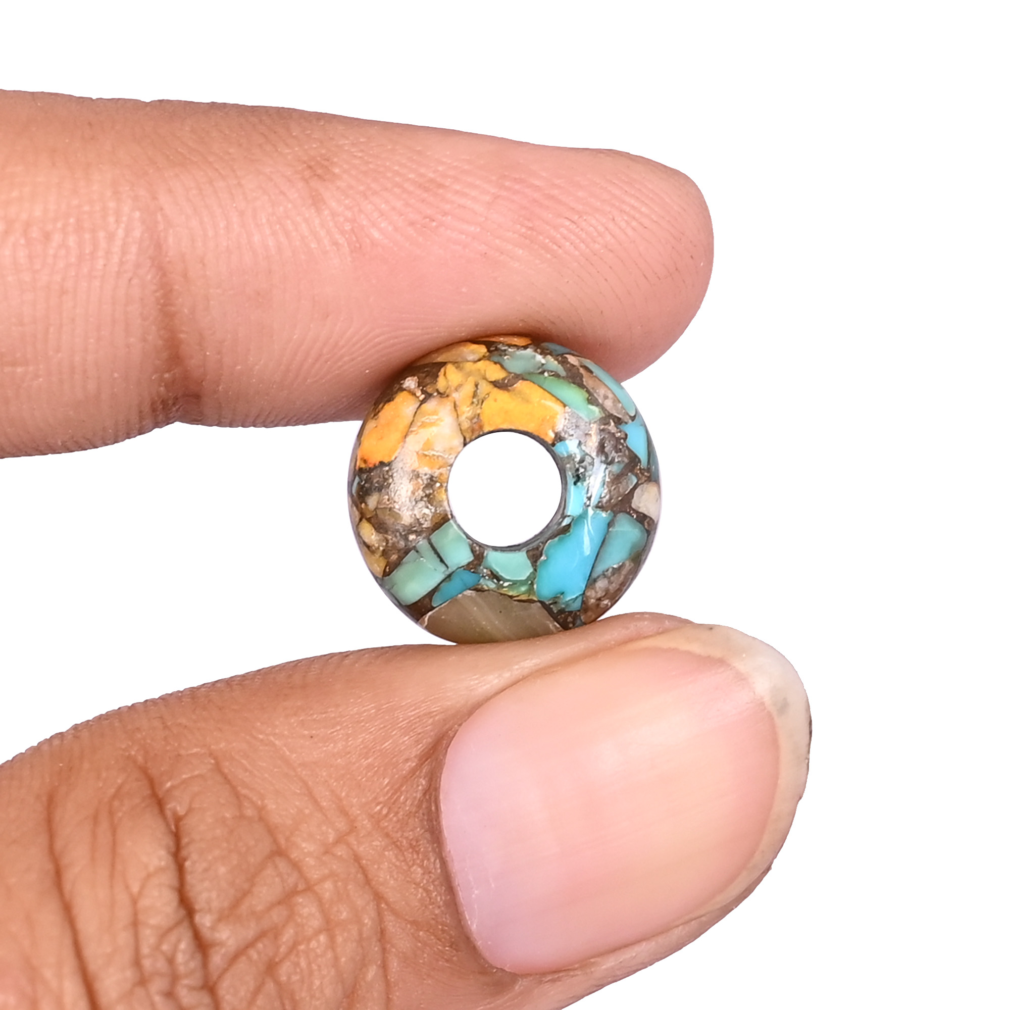 Oyster Copper Turquoise Beads 14x8x5mm Natural Gemstone for Jewelry Making