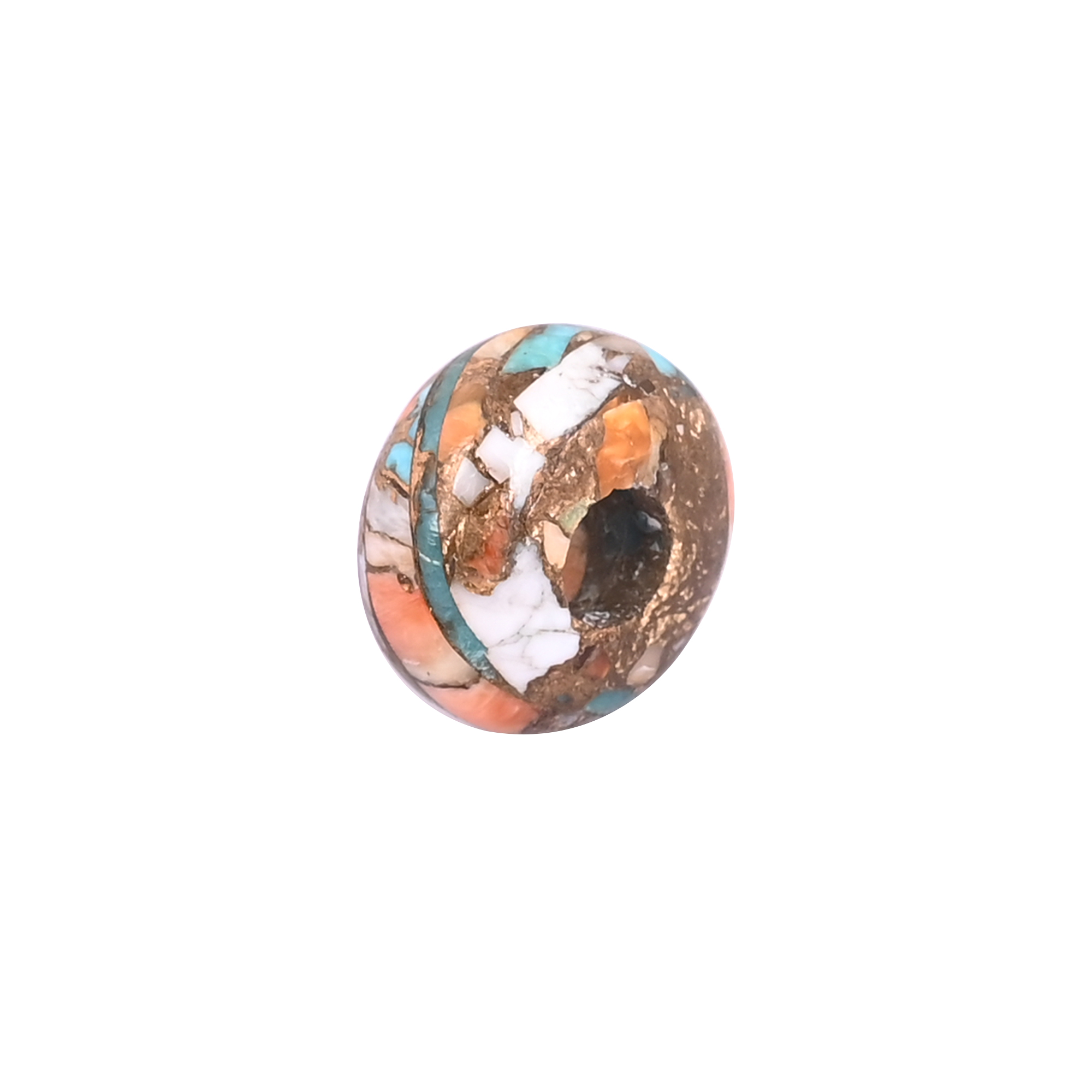 Oyster Copper Turquoise Bead 117 Carat 14x8x4mm Natural Gemstone for Jewelry Making