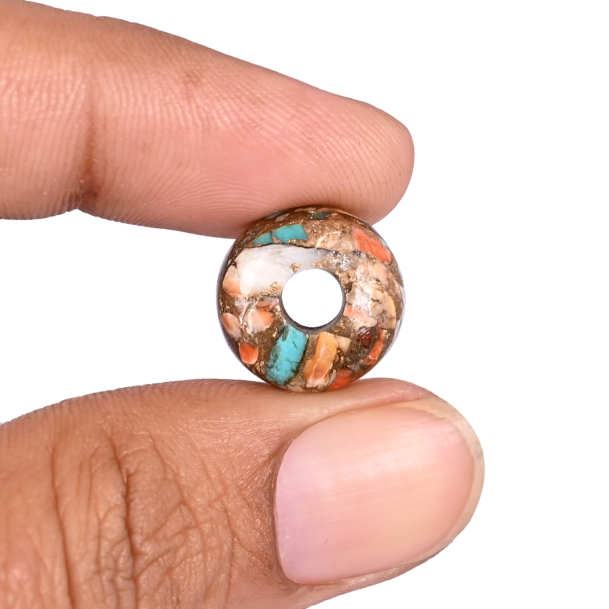 Oyster Copper Turquoise Bead 117 Carat 14x8x4mm Natural Gemstone for Jewelry Making