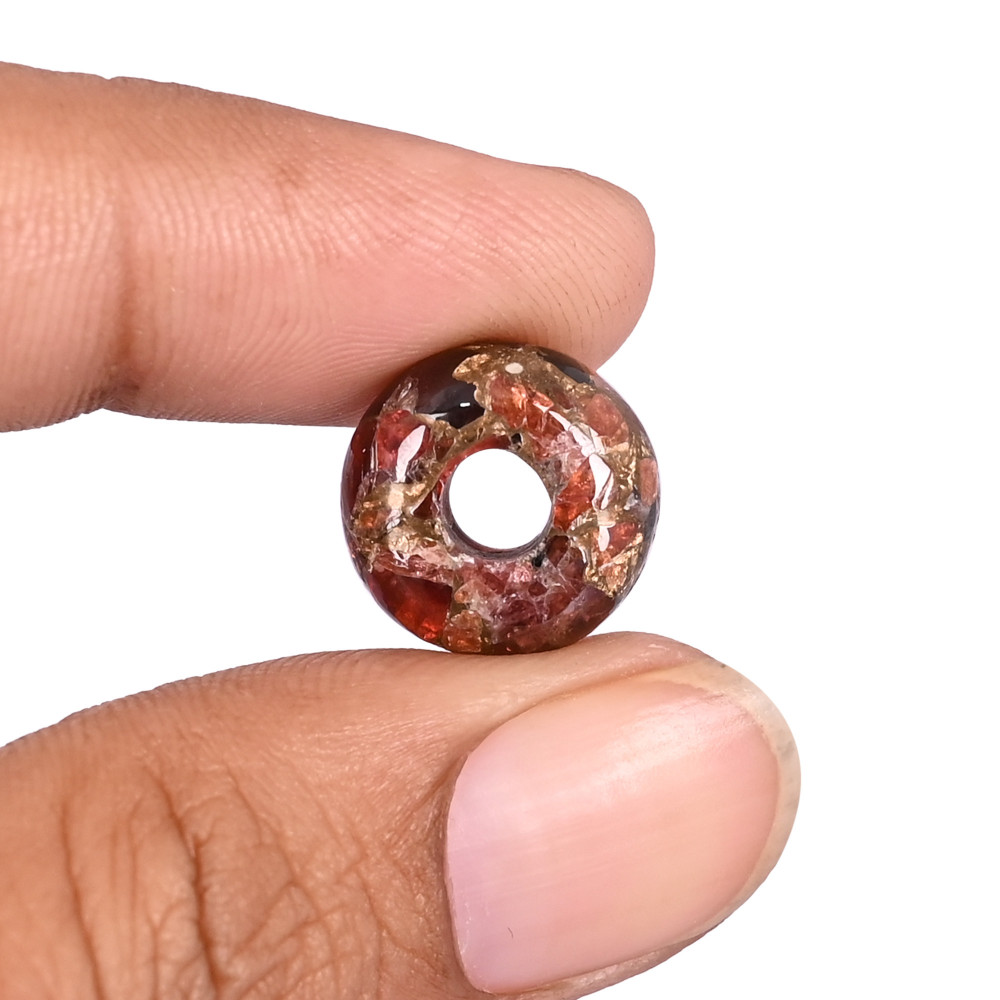 Image of Garnet Copper Beads 14x8x4.5mm Natural Gemstone for Jewelry Making