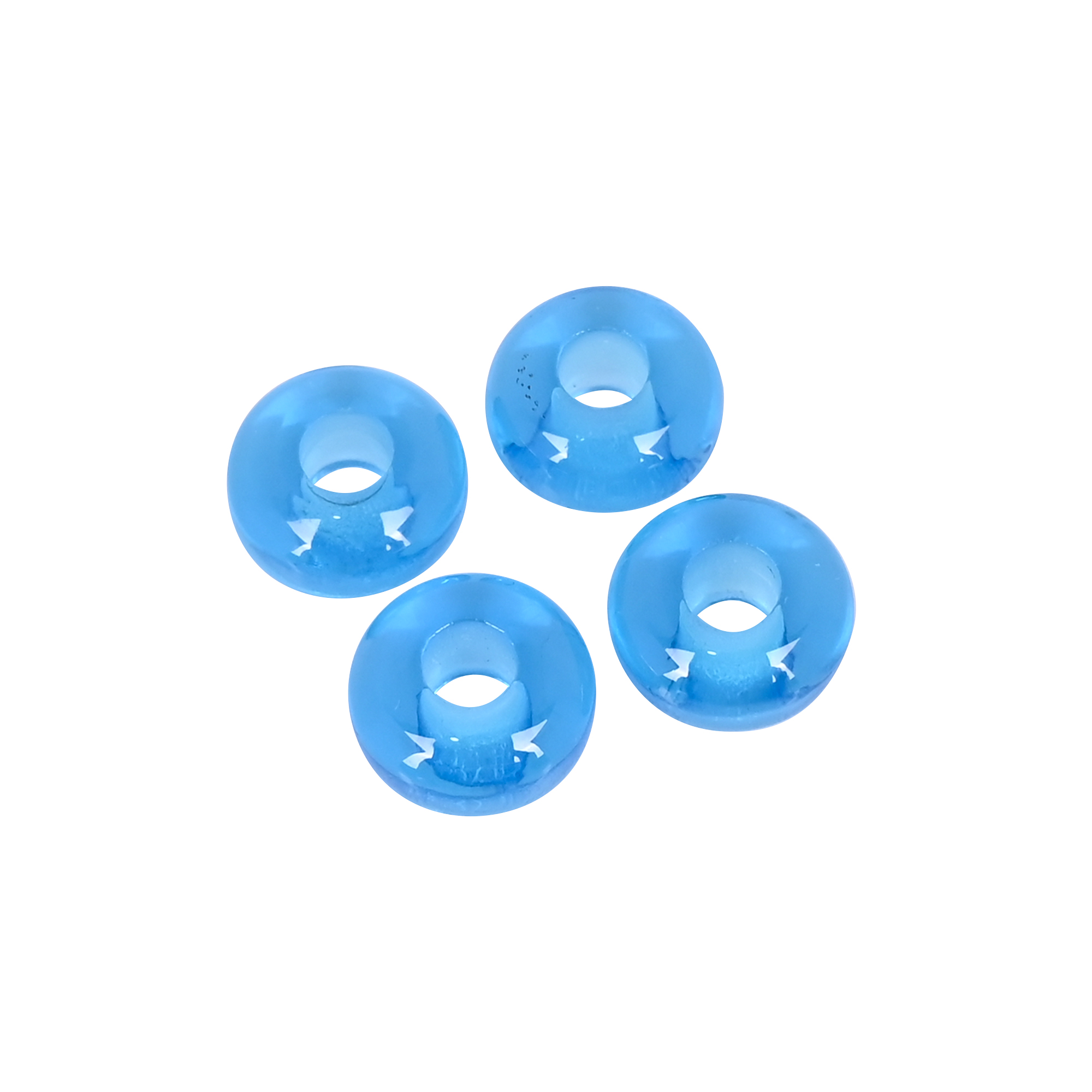 Blue Hydro Beads 14x7x55mm Synthetic Gemstone for Jewelry Making