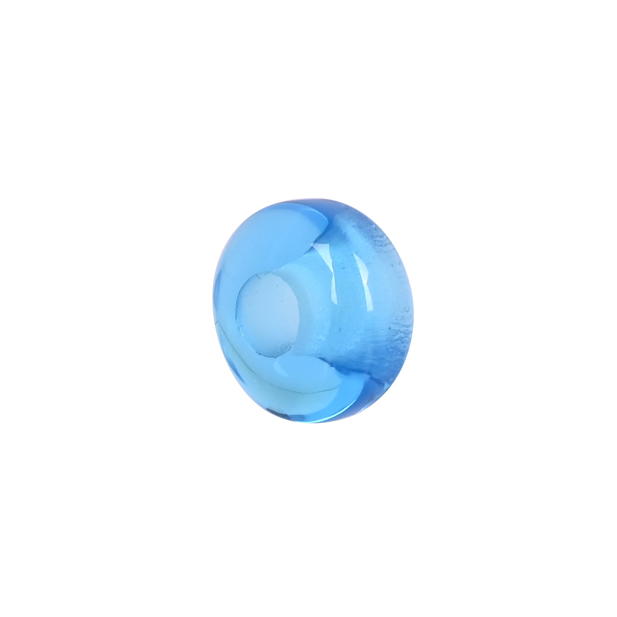 London Blue Topaz Hydro Beads 14x8x55mm Synthetic Gemstone for Jewelry Making