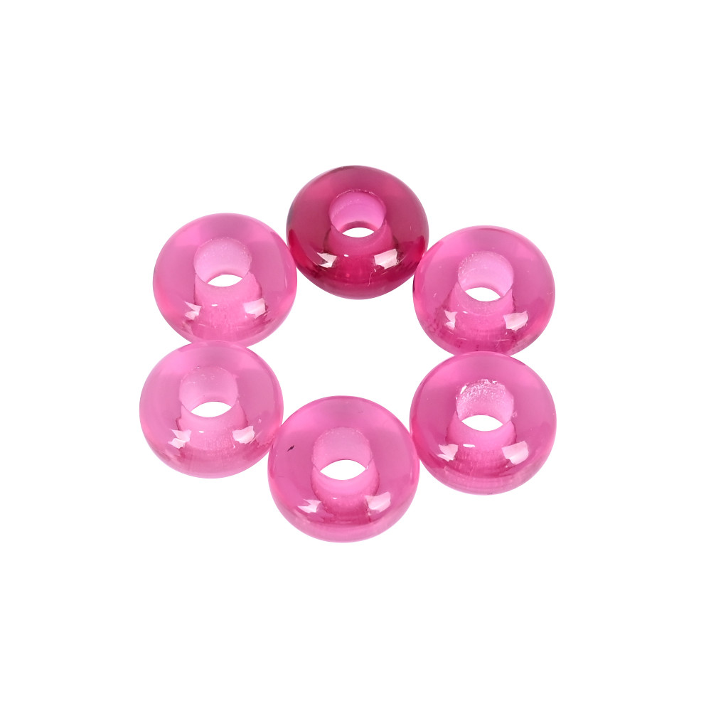 Image of Pink Tourmaline Hydro Beads 11 Carat 14x8x5mm Synthetic Gemstone for Jewelry Making