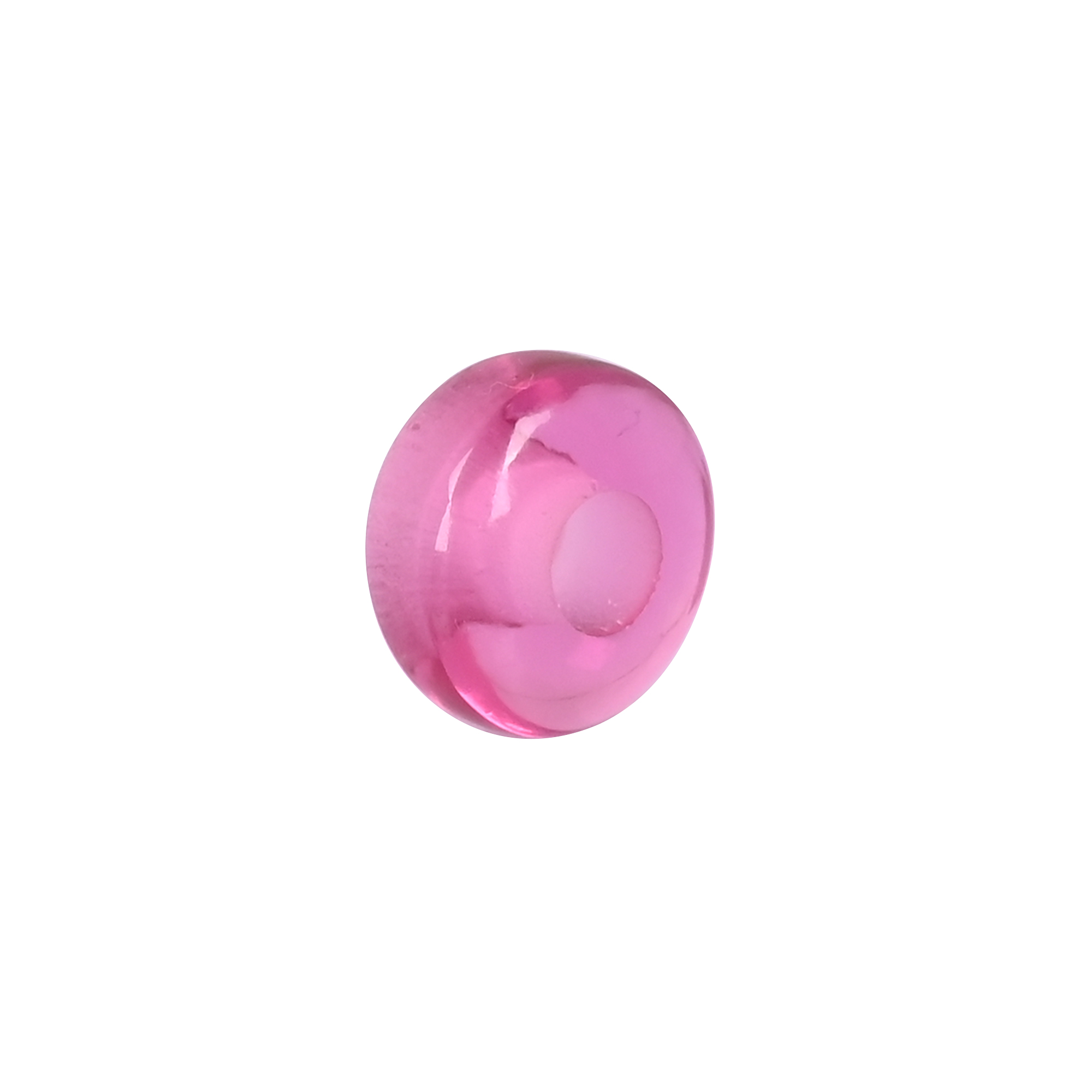 Pink Tourmaline Hydro Beads 11 Carat 14x8x5mm Synthetic Gemstone for Jewelry Making