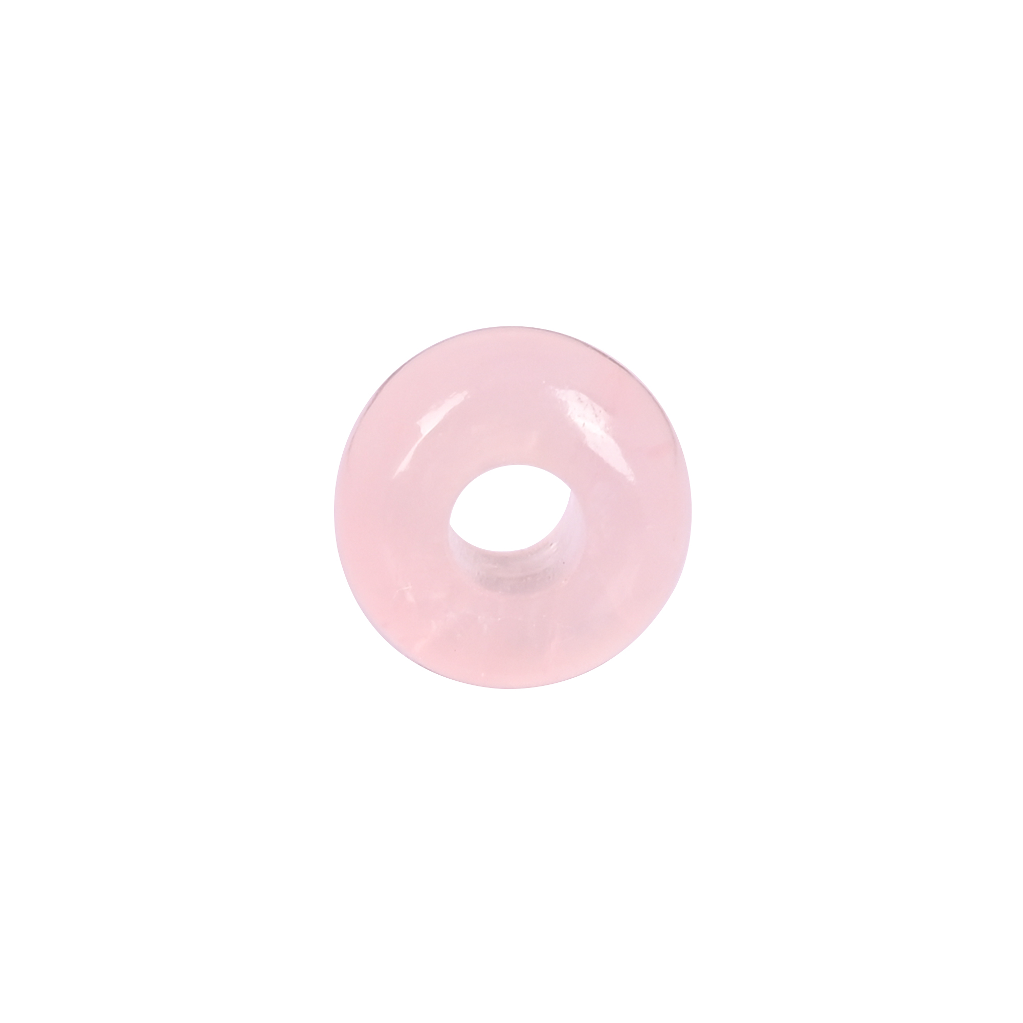 Rose Quartz Donut Bead 14x8x5mm Natural Pink Gemstone for Jewelry Making