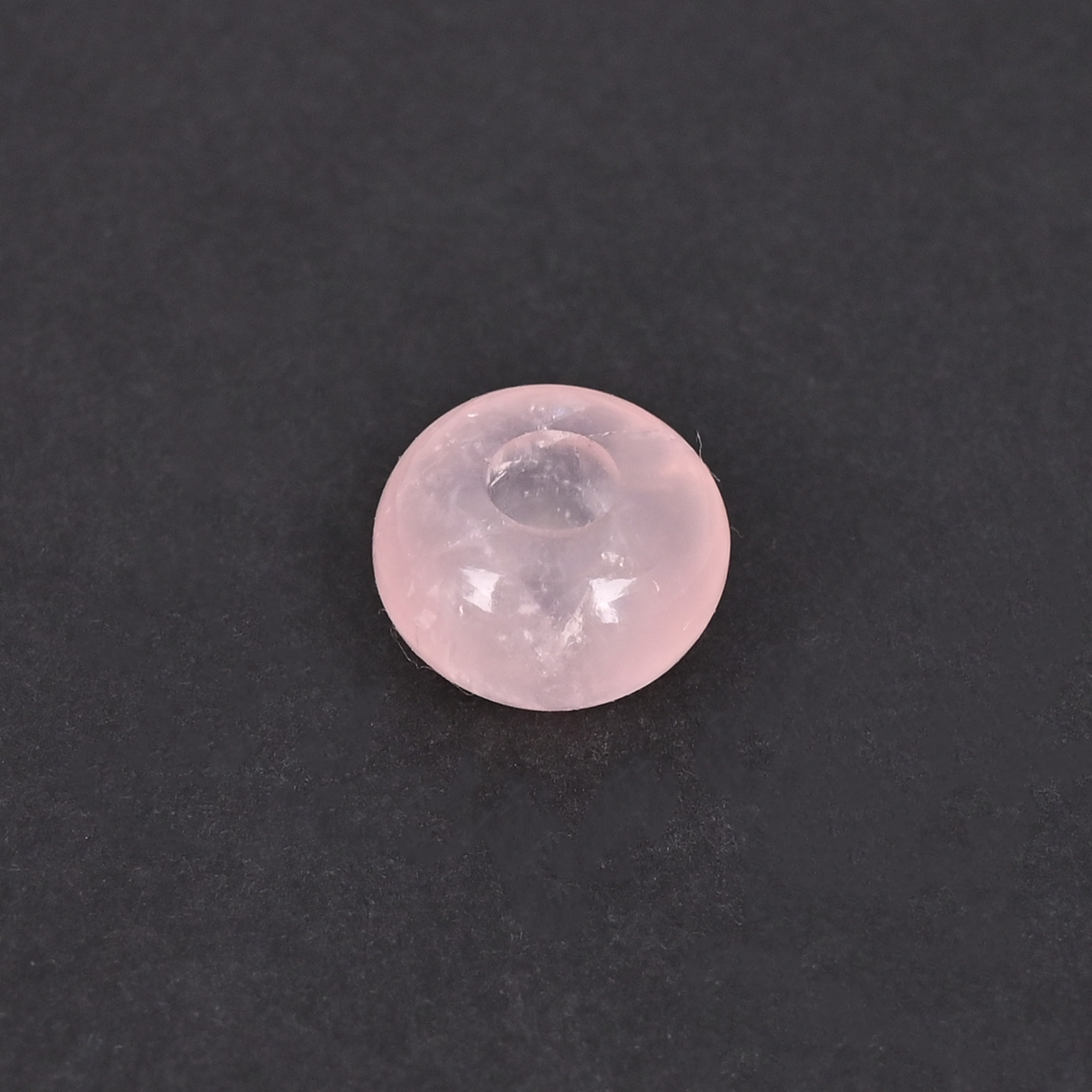 Rose Quartz Donut Bead 14x8x5mm Natural Pink Gemstone for Jewelry Making