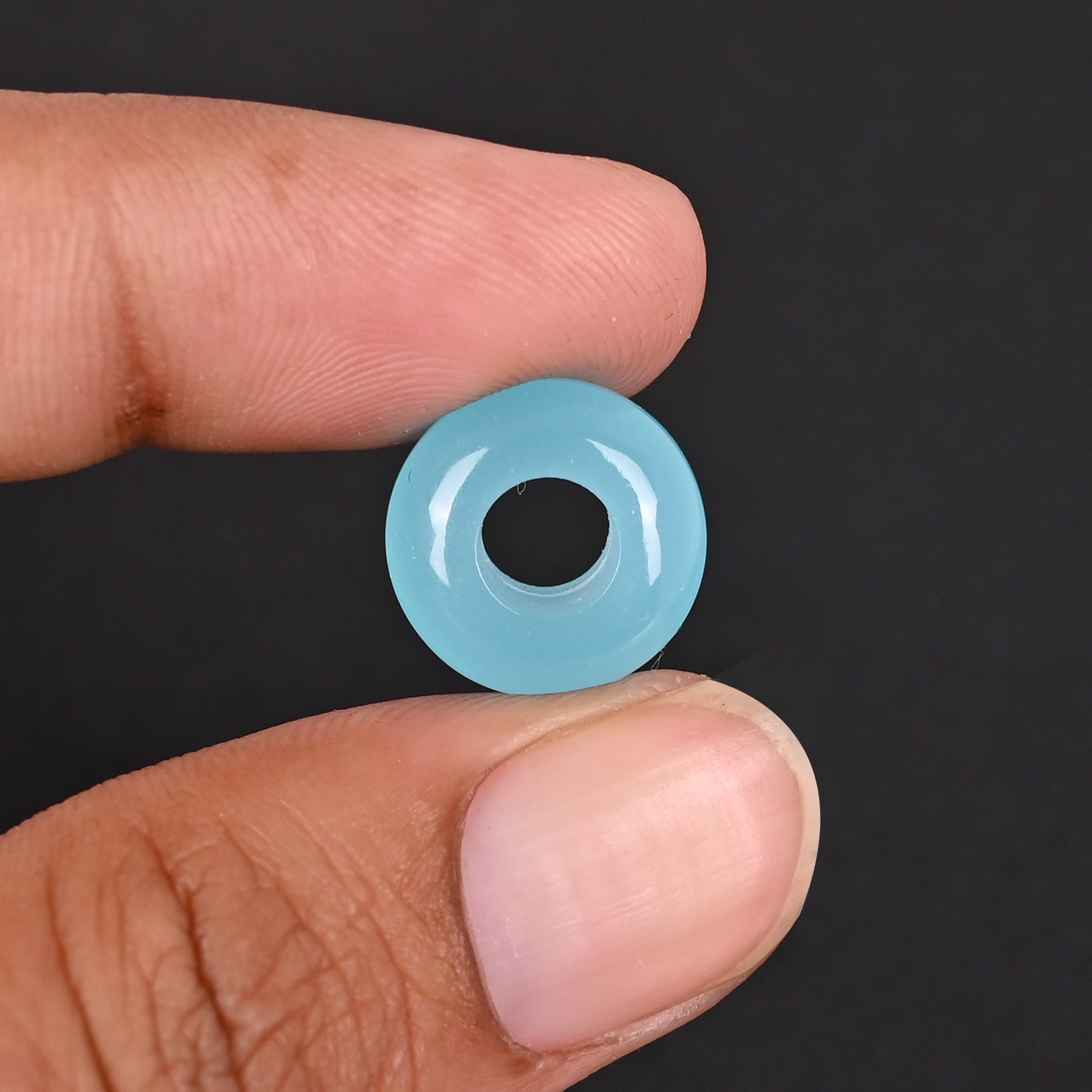 Blue Chalcedony Beads 14x7x5mm Natural Gemstone for Jewelry Making