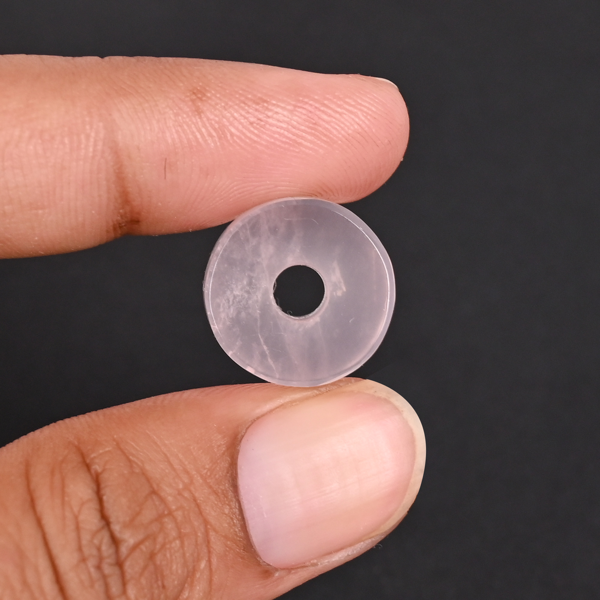 Rose Quartz Bead 24 Carat 16x10x4 Natural Gemstone for Jewelry Making