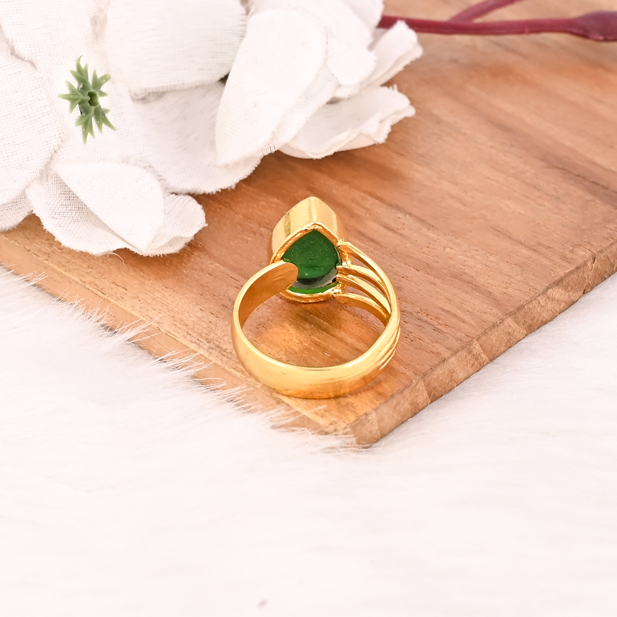 Designer Green Hydro Ring Handmade Gemstone Stylish Jewelry for Women