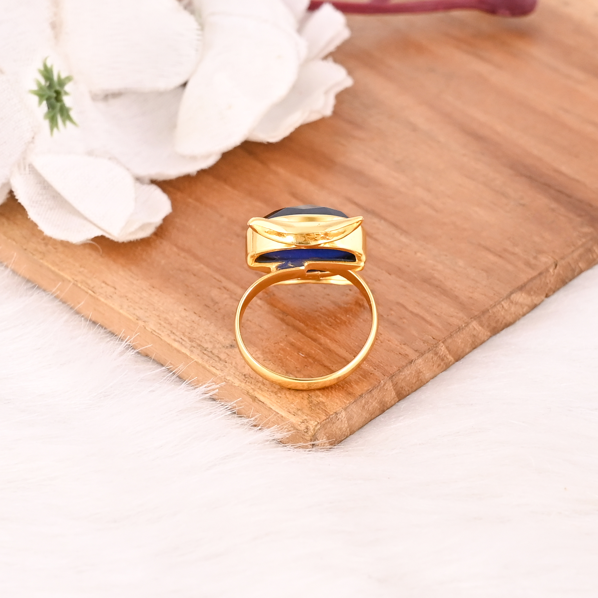 Ink Blue Hydro Fashion Ring for Women Stylish Daily Wear Accessory
