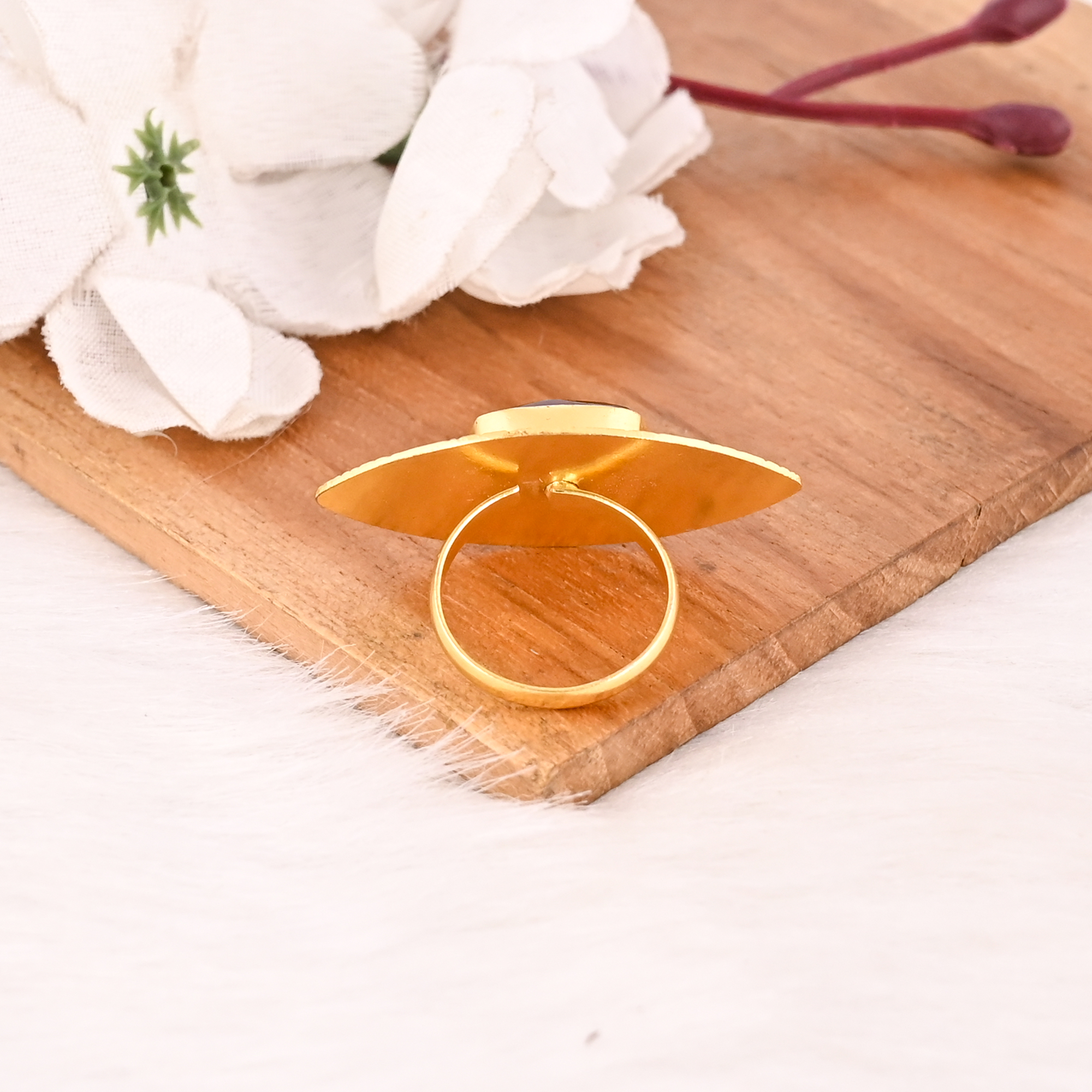 Garnet Hydro Ring Handmade Adjustable Fashion Jewelry for Women