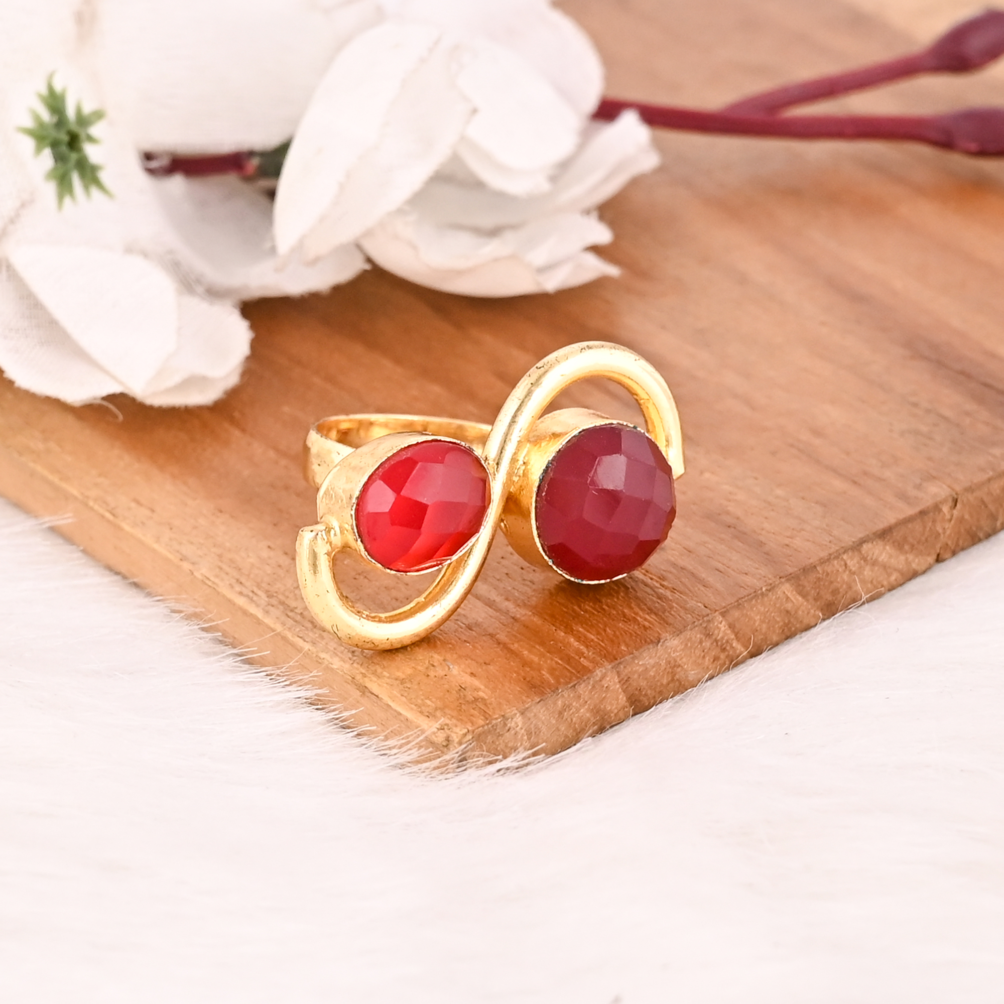 Elegant Ruby Hydro   Fuchsia Chalcedony Ring Handmade Stylish Jewelry for Women