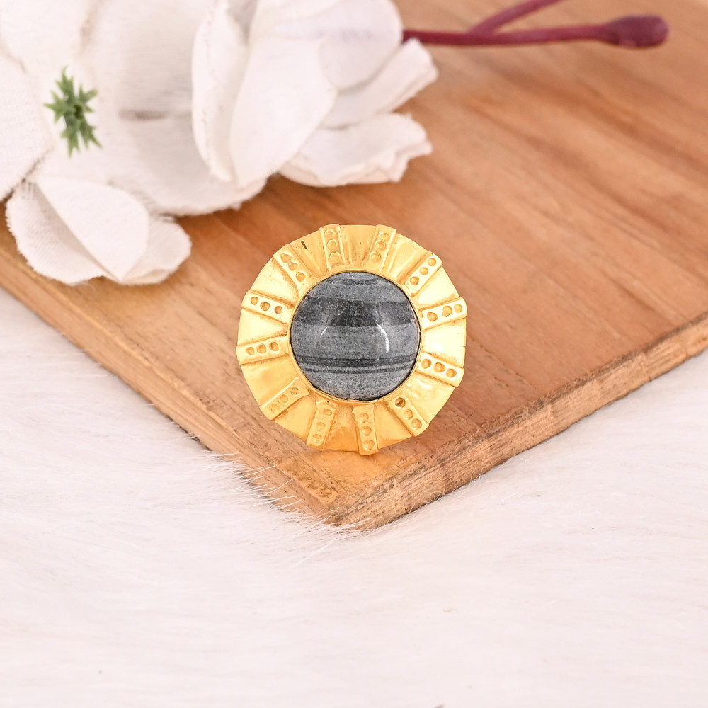 Image of Natural Moftell Jasper Gemstone Handmade Stylish Jewelry for Women