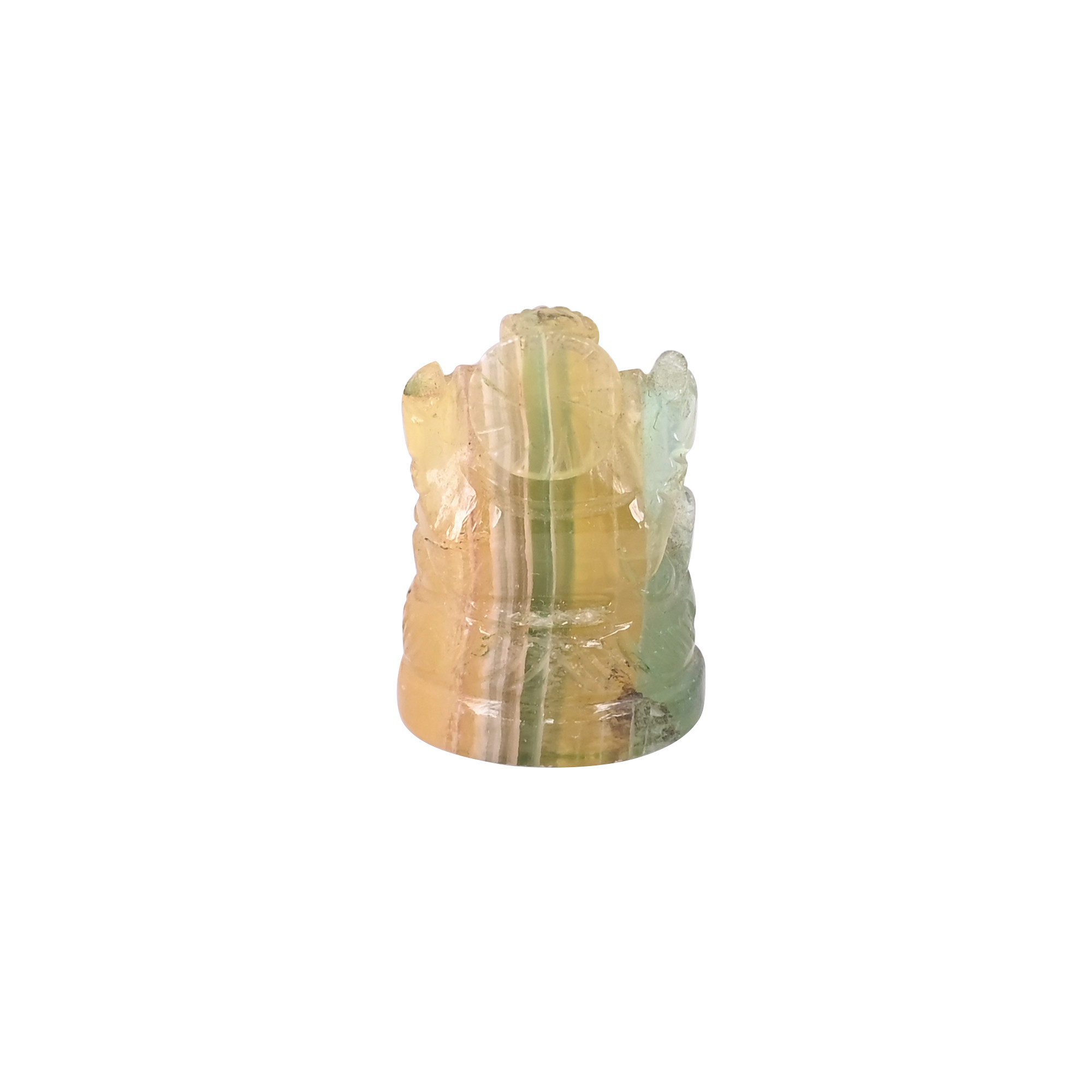 Natural Multi Fluorite 1255cts Ganesha Carving Gemstone Handcrafted Unique Stone Gift