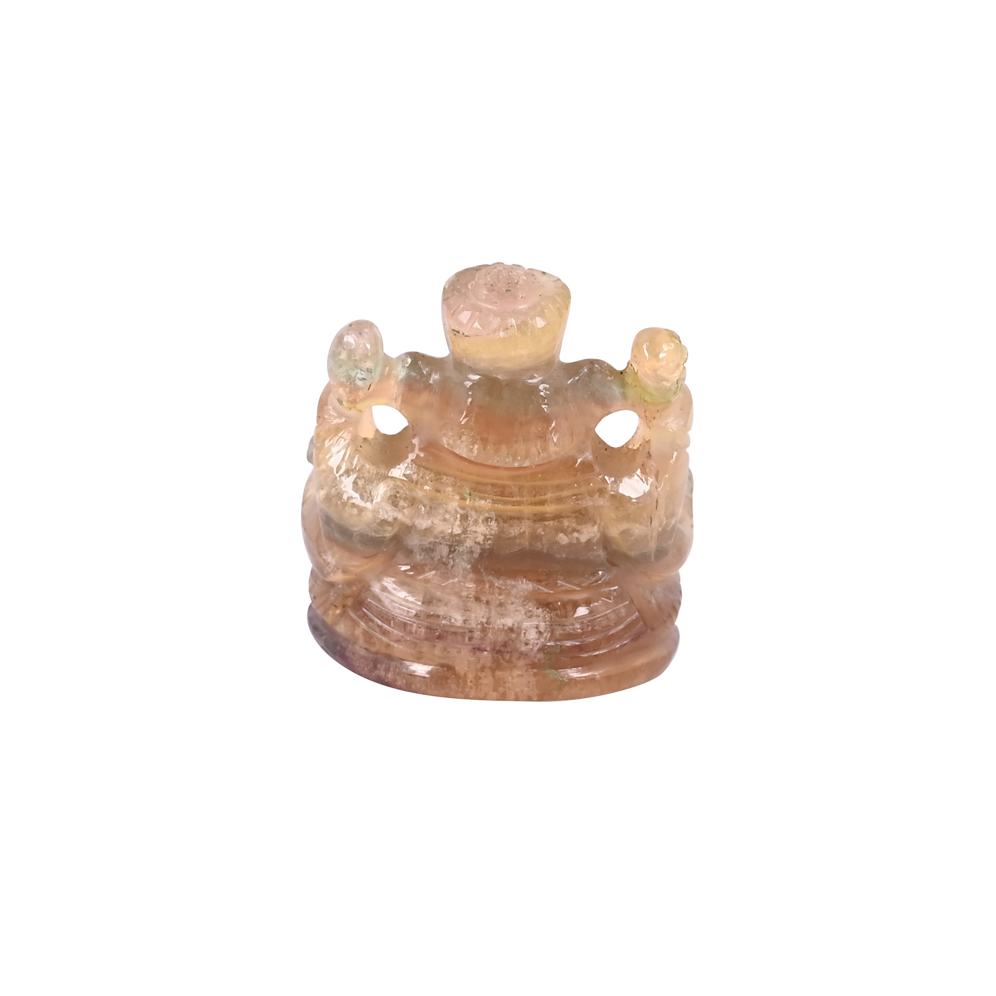 Natural Multi Fluorite Gemstone 3645 cts Ganesha Carving Handcrafted Unique Stone