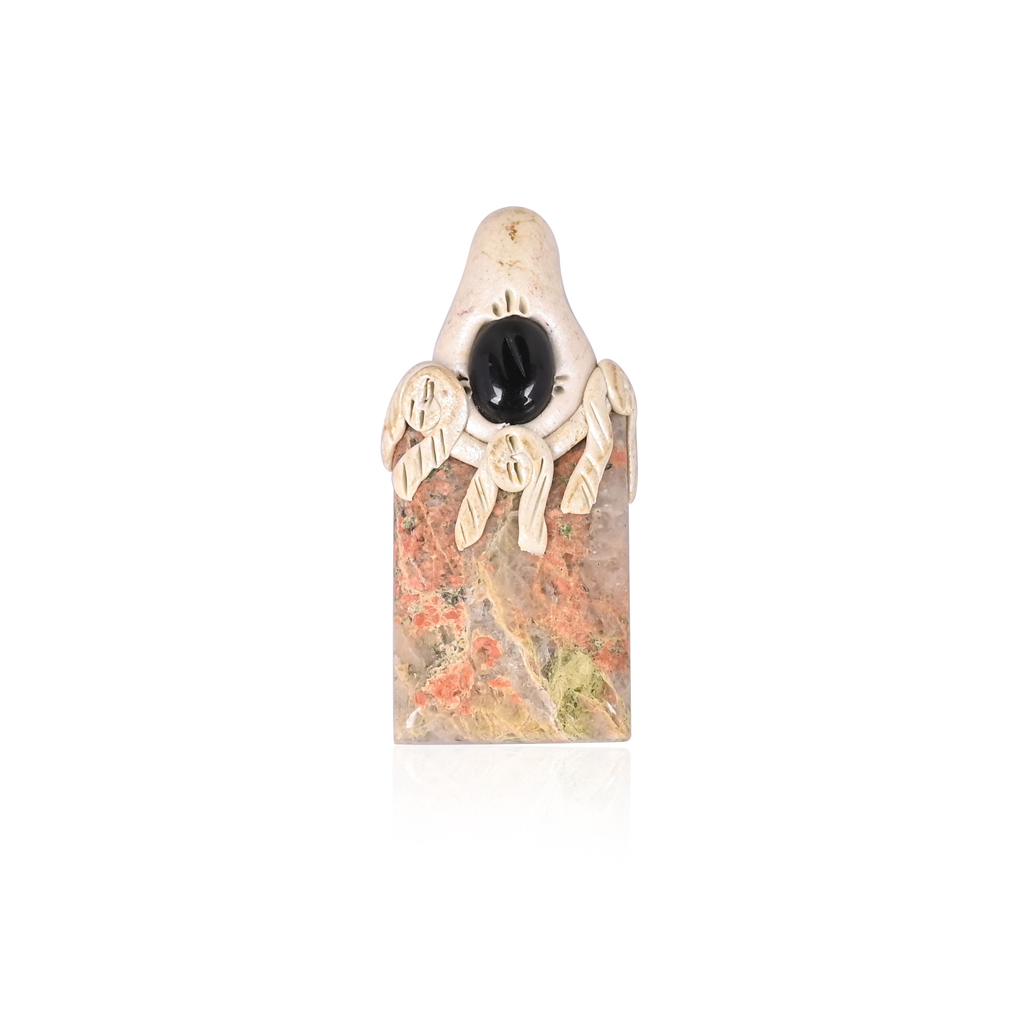 Clay Work Jasper Gemstone Stone Jewelry Boho Jewelry Making Pendant Necklace