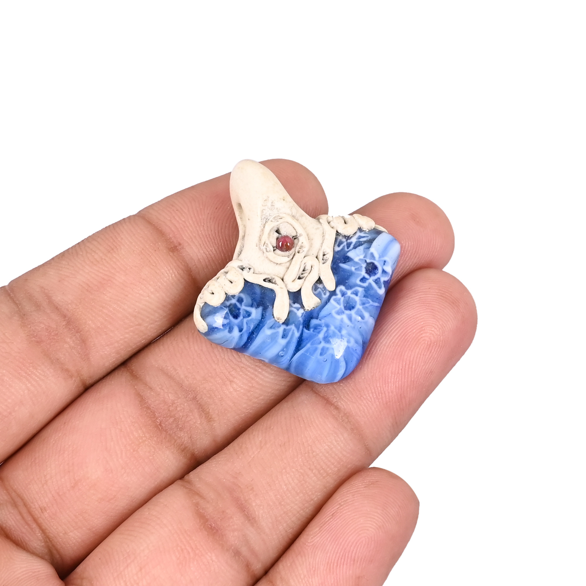 Clay Work Jasper Gemstone Handcrafted Stone Jewelry Jewelry Making Pendant Necklace Gift For Her