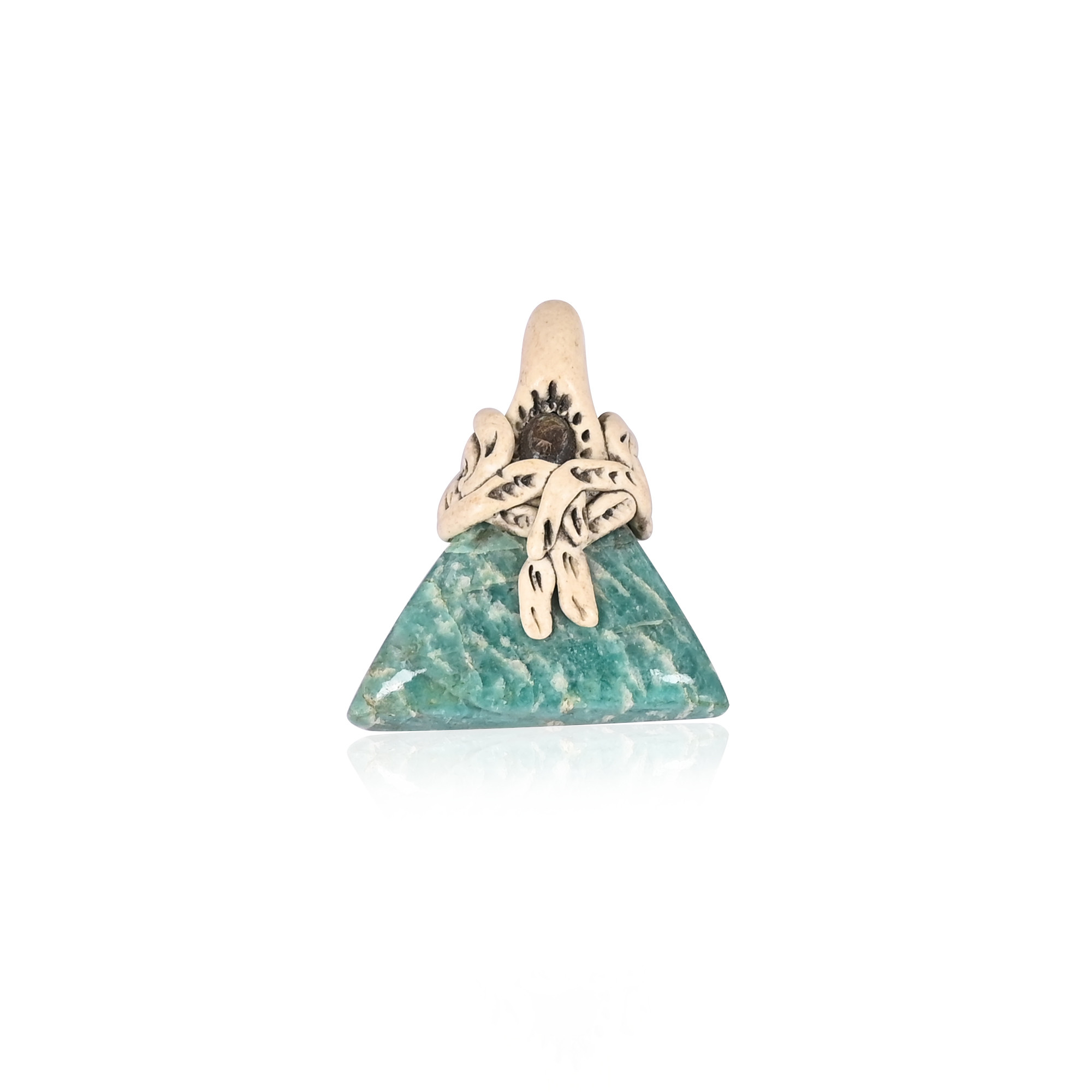 Clay Work Jasper Gemstone Handcrafted Stone Jewelry Jewelry Making Pendant Necklace