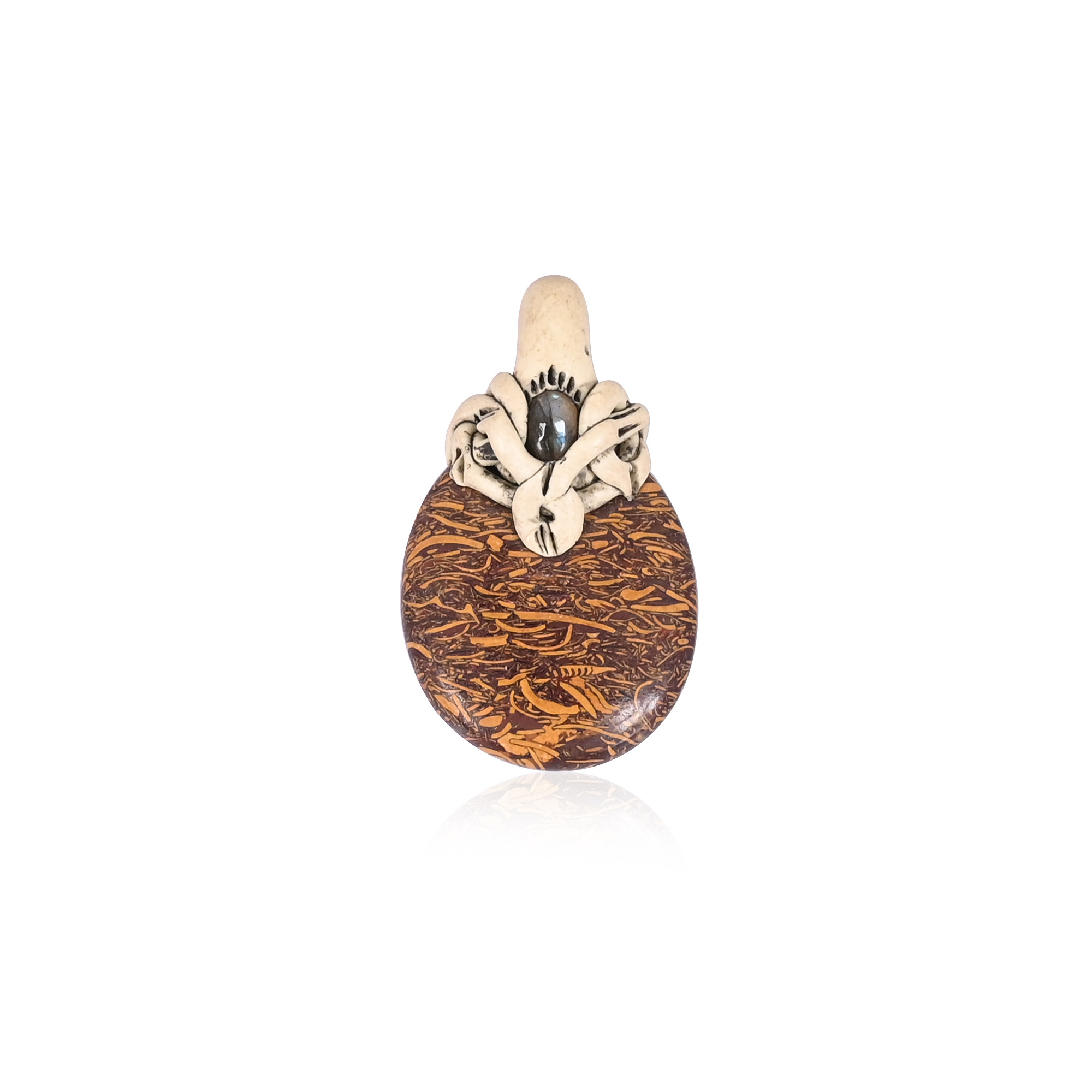 Clay Work Jasper Gemstone Jewelry Making Pendant Necklace Unique Stone For Jewelry
