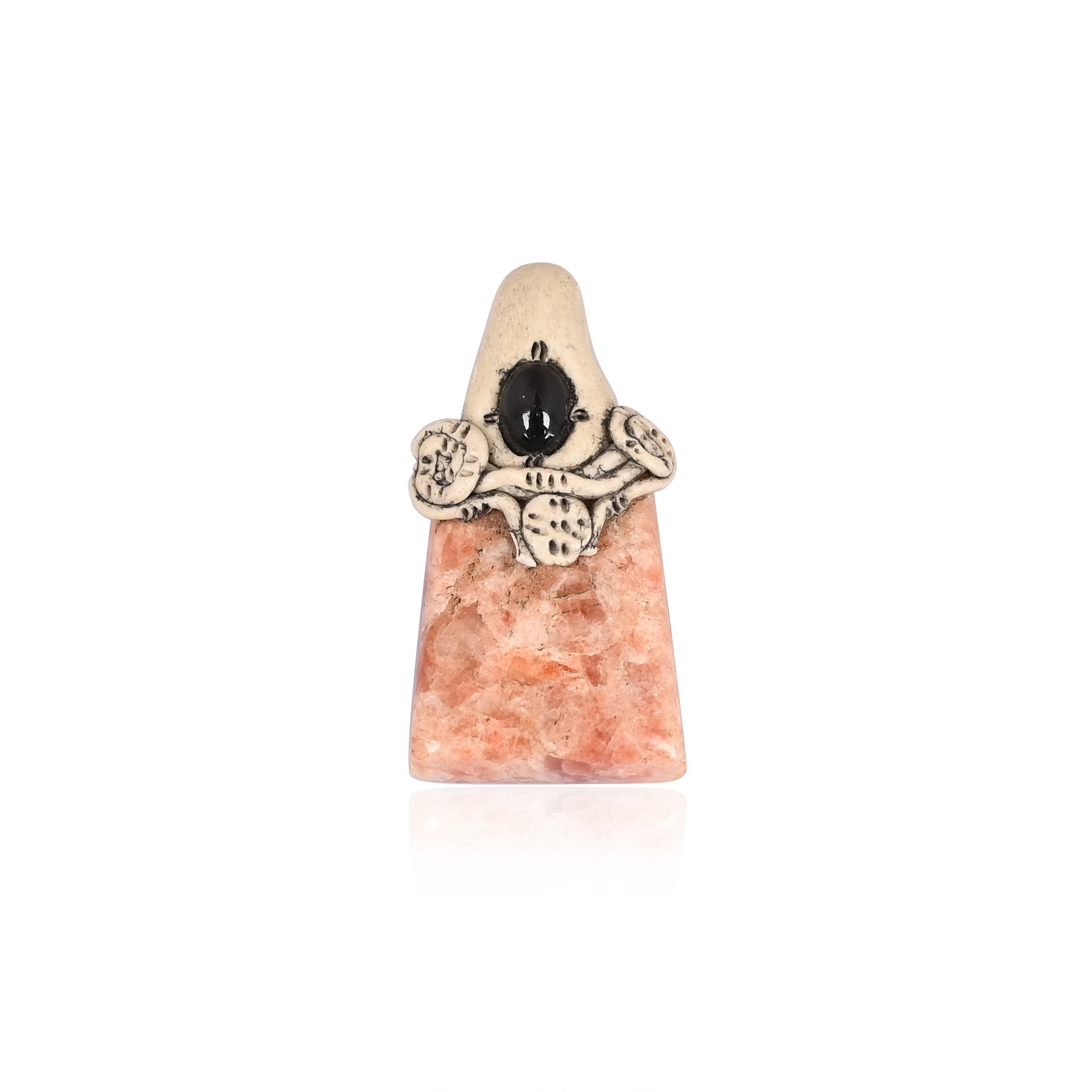Clay Jasper Gemstone Pendant For Jewelry Making Handcrafted Stone Jewelry