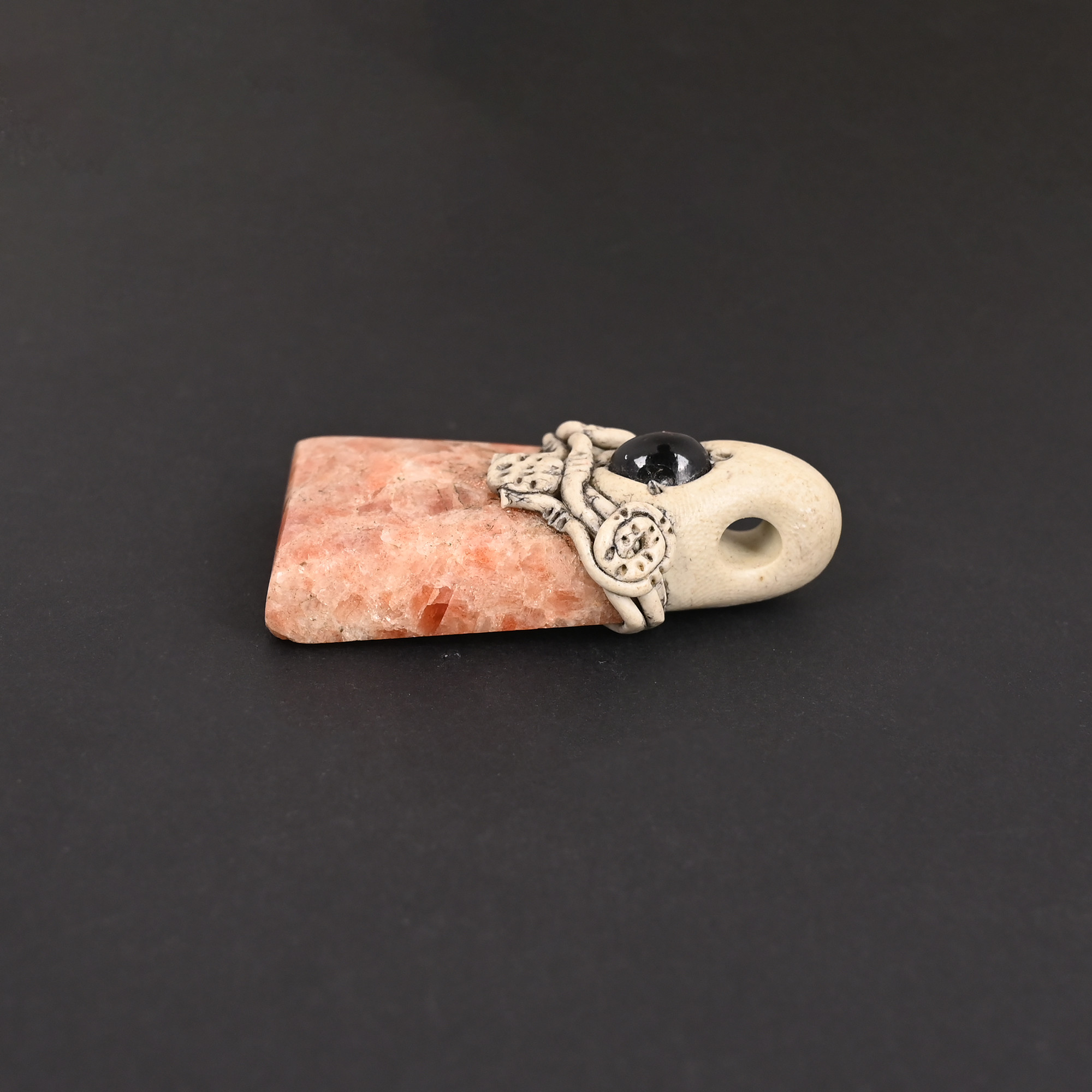 Clay Jasper Gemstone Pendant For Jewelry Making Handcrafted Stone Jewelry