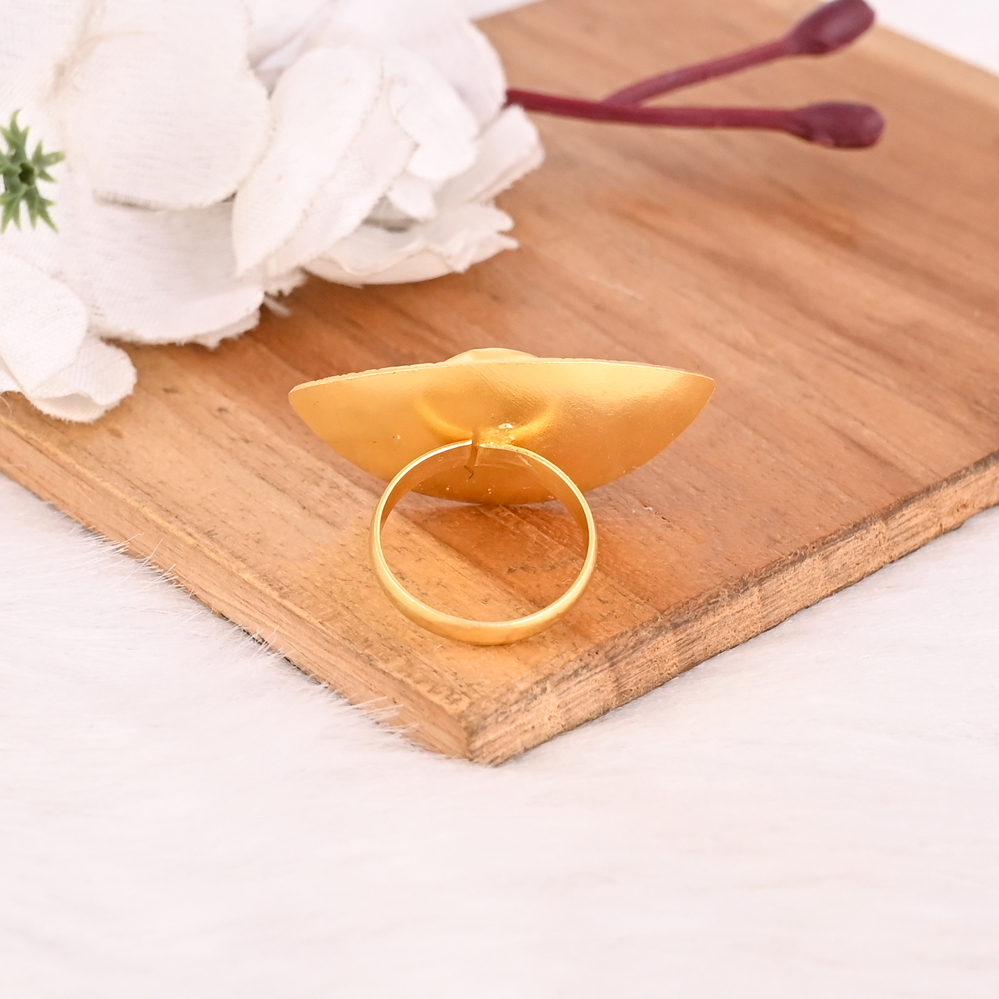 Elegant Designer Blue Hydro Stone Ring Handmade Gemstone Jewelry for Women