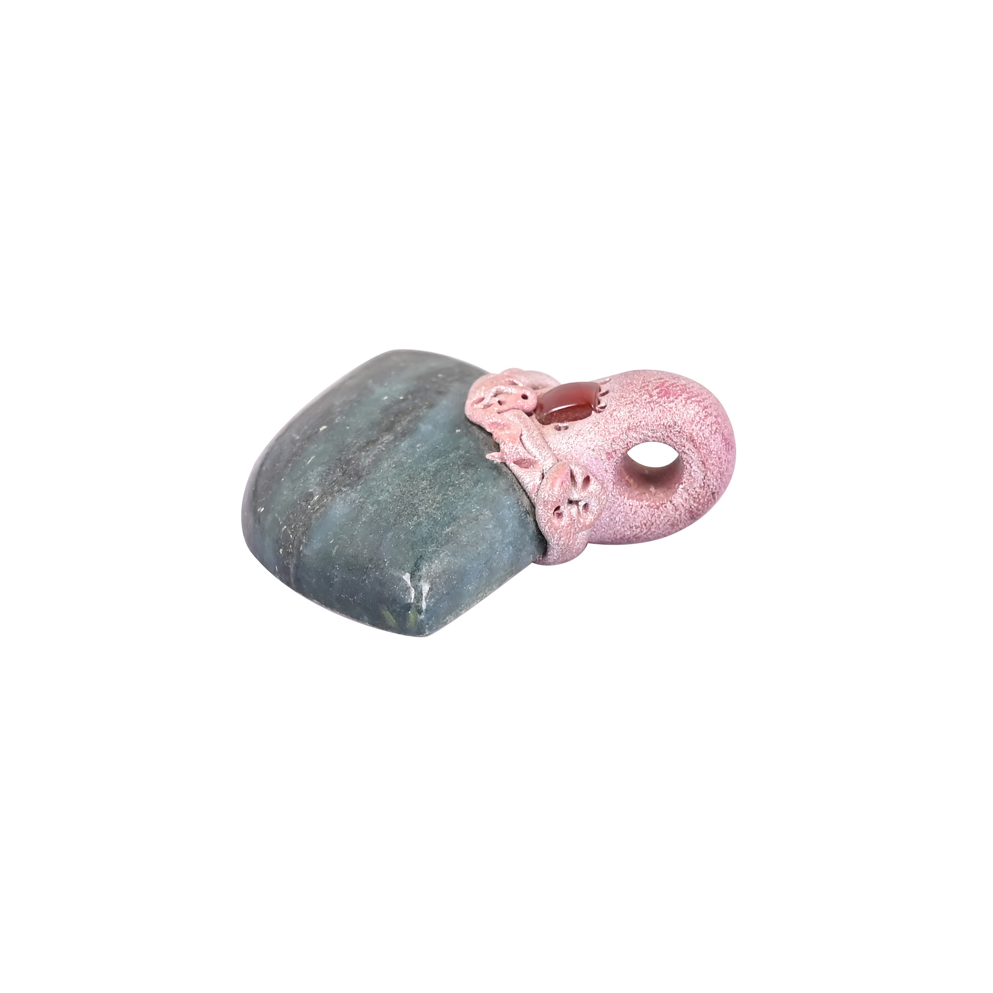 Clay Work Jasper Gemstone Stone Jewelry Boho Jewelry Making Pendant Necklace Unique Gifts