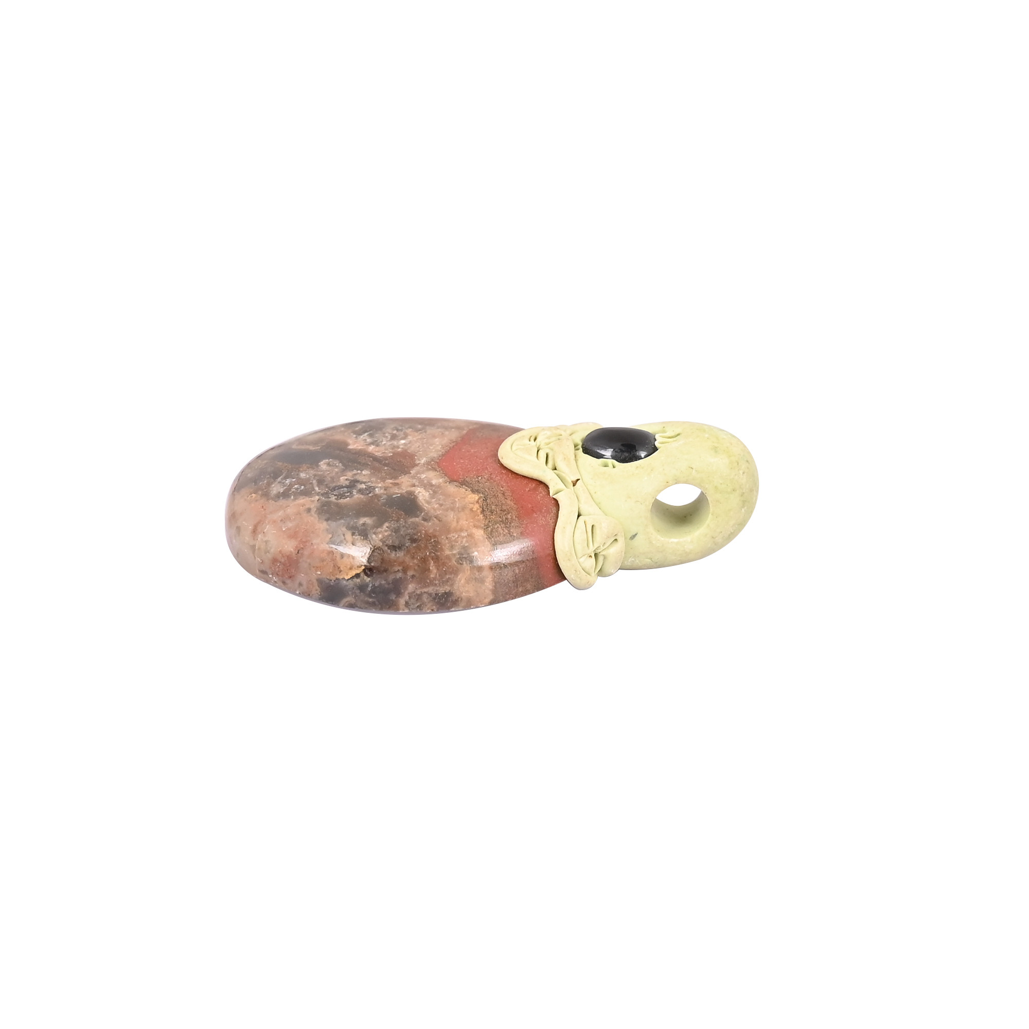 Clay Work Jasper Gemstone Unique Stone Jewelry Jewelry Making Pendant Necklace Gift For Her