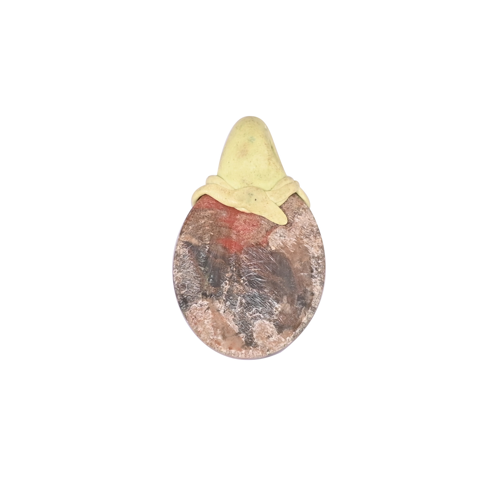 Clay Work Jasper Gemstone Unique Stone Jewelry Jewelry Making Pendant Necklace Gift For Her