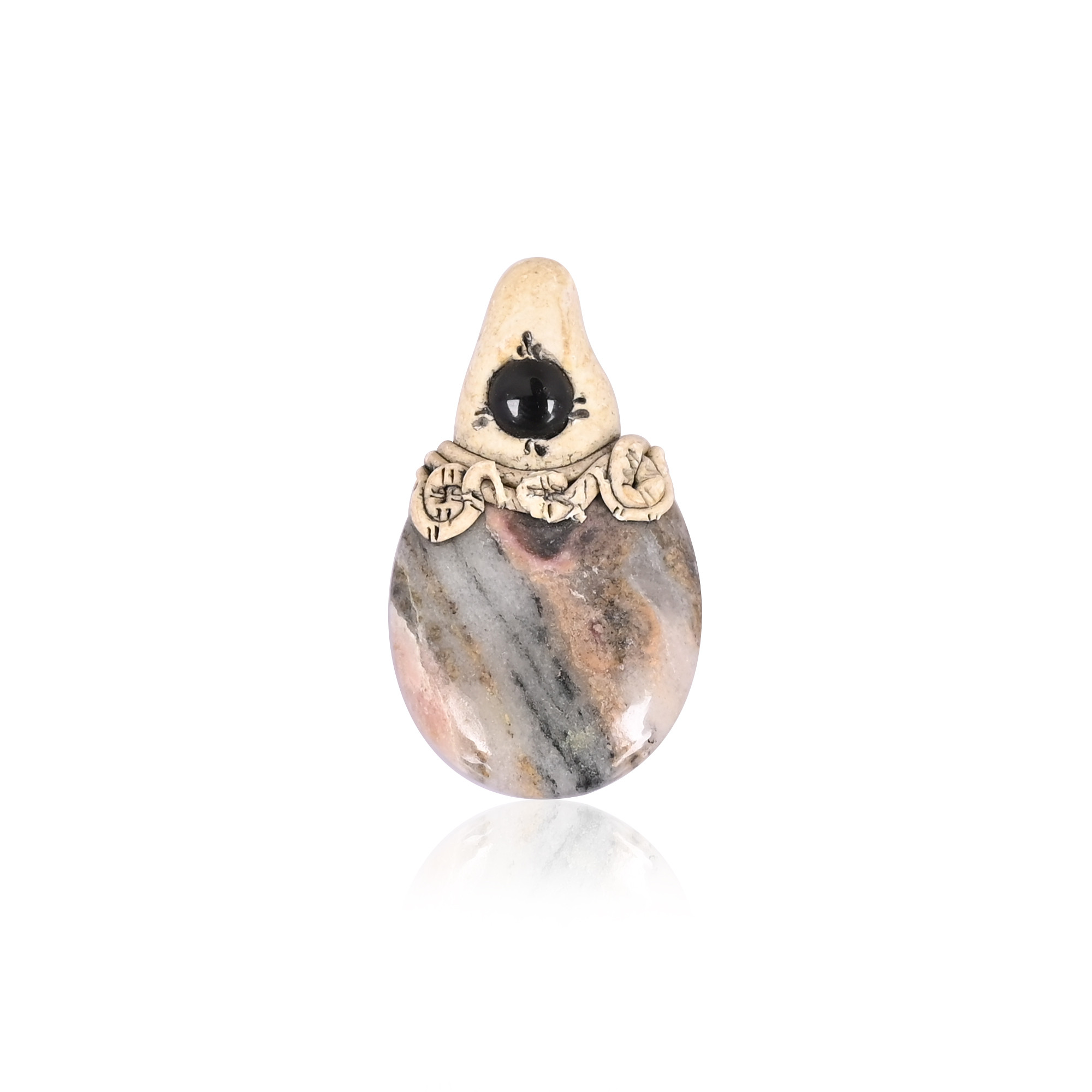 Clay Jasper Gemstone Handcrafted Stone Jewelry Jewelry Making Pendant Necklace