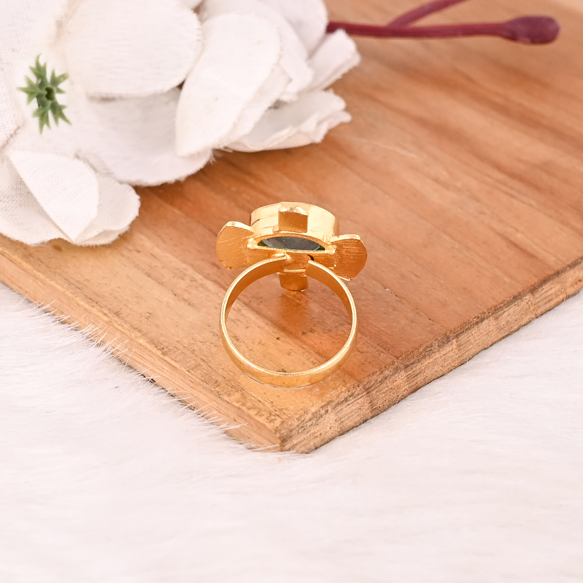 Blue Topaz Hydro Adjustable Ring Handmade Gemstone Jewelry for Women