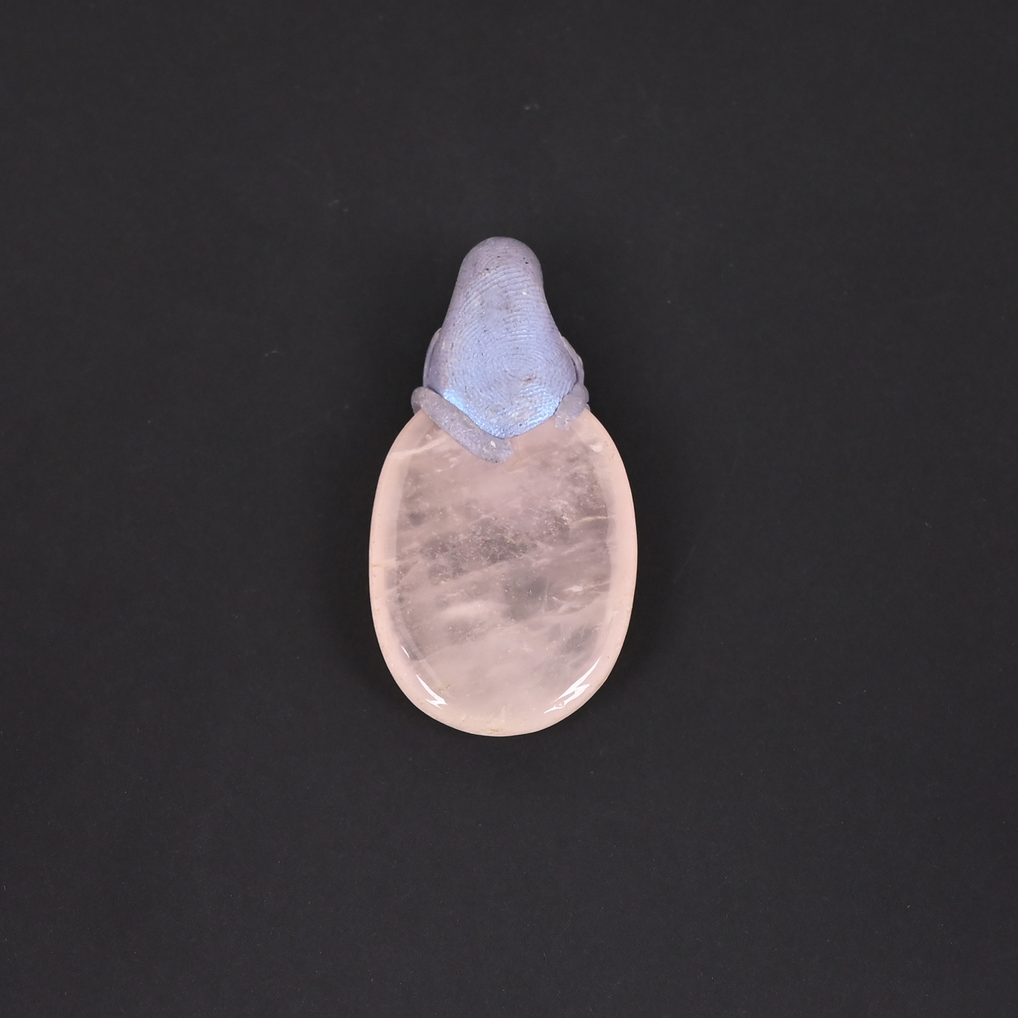 Rose Quartz Oval Gemstone Jewelry Making Pendant Necklace Handmade Stone Jewelry