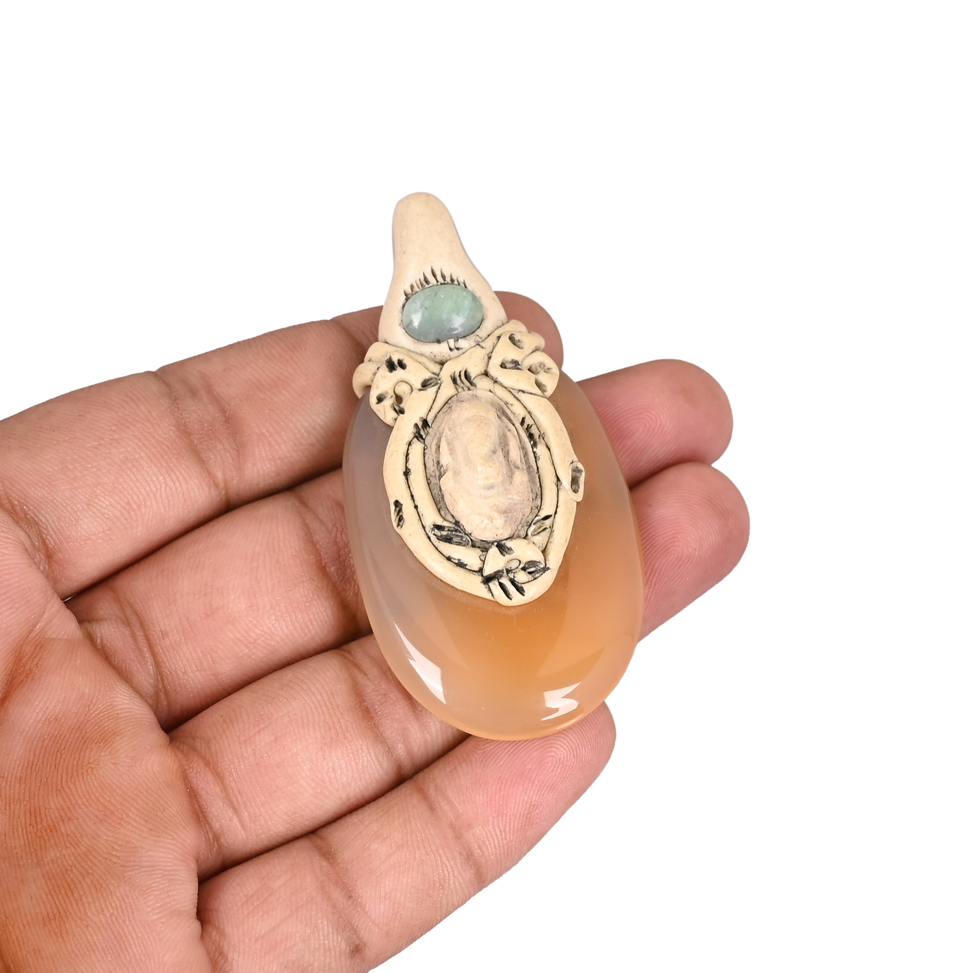 Clay Jasper Gemstone Unique Stone Jewelry Jewelry Making Pendant Necklace Gift For Her
