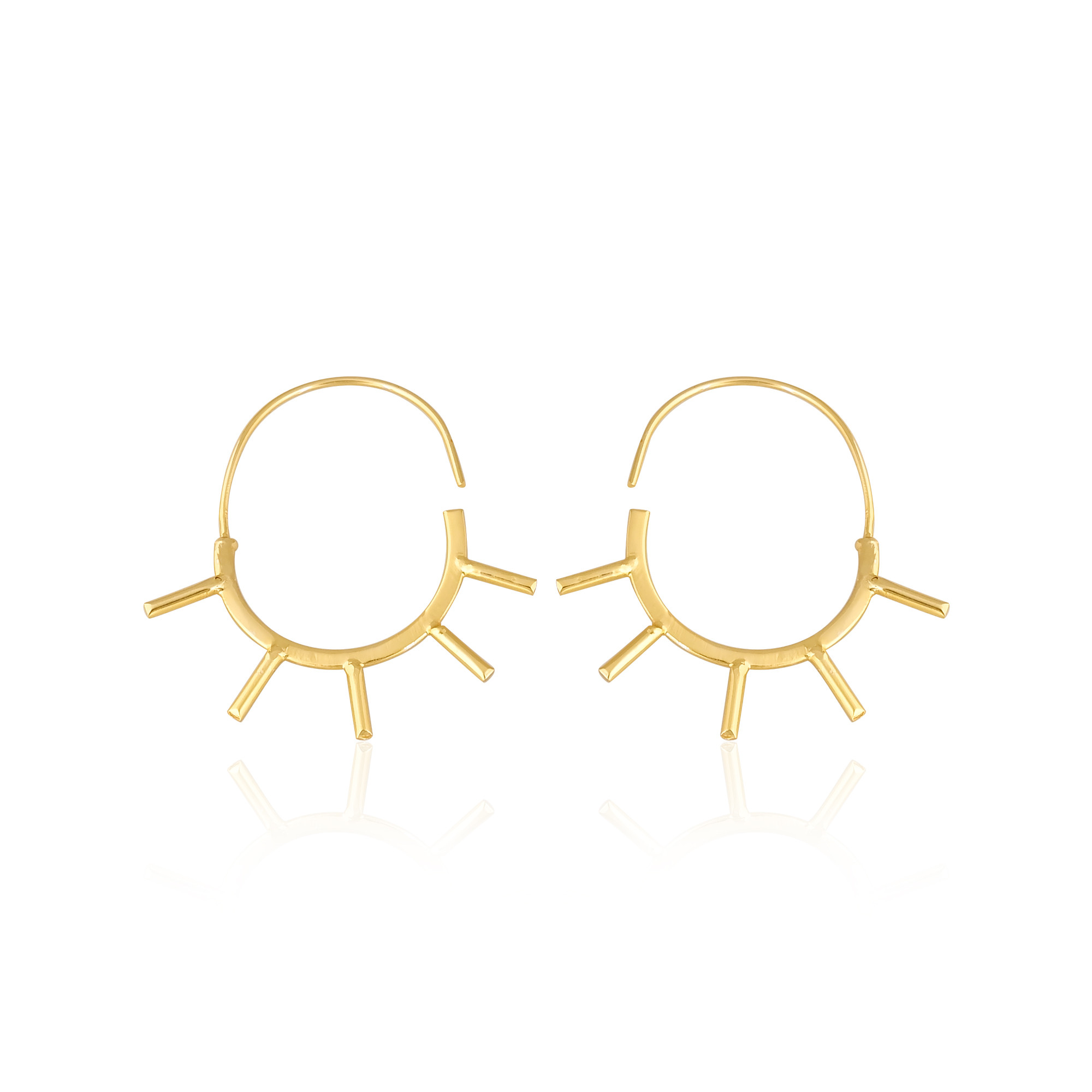 Brass Yellow Gold Plated Women Hoop Designer Earring Charm Jewelry Wholesale Lot 25 Pairs