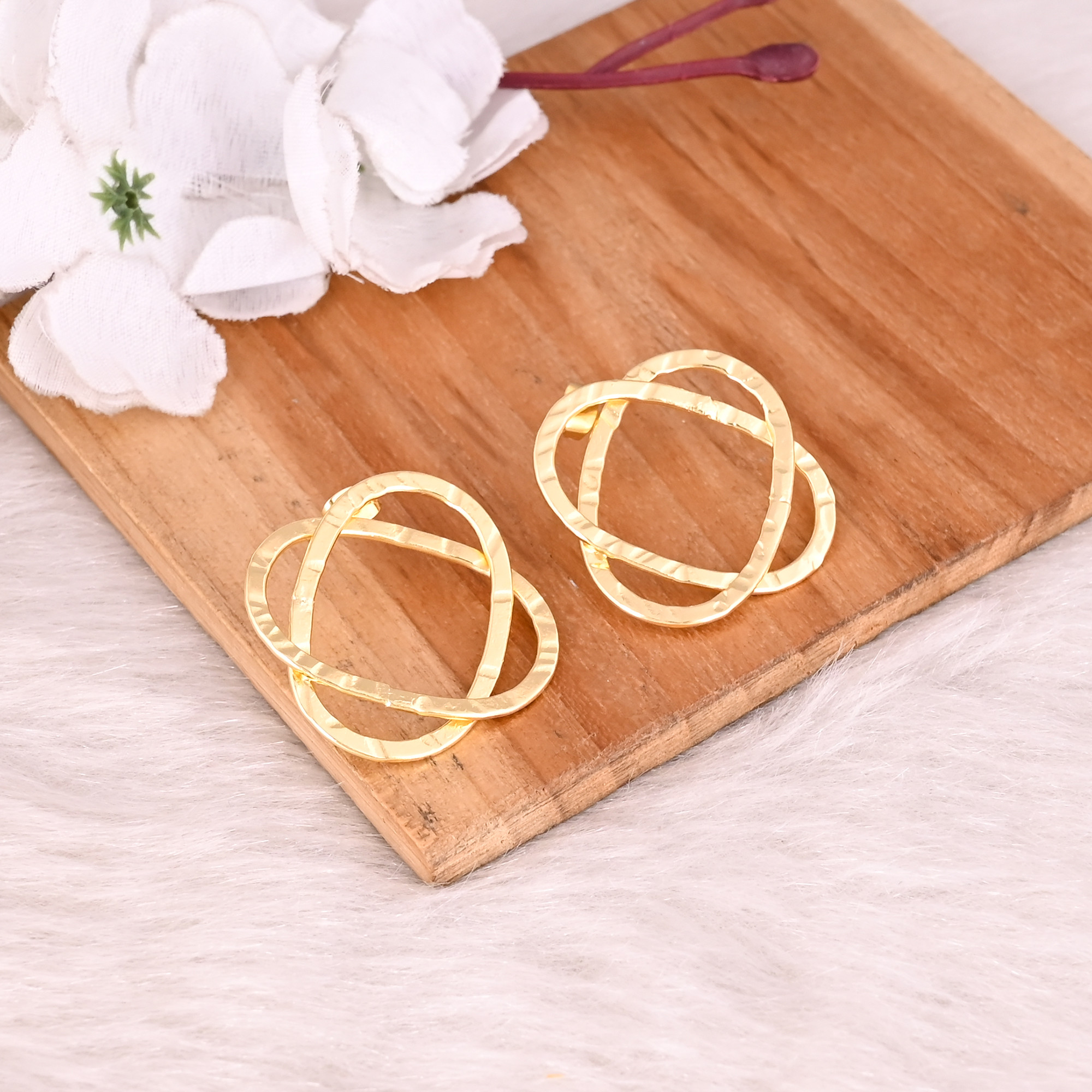 Wholesale Lot 25 Pairs Brass Yellow Gold Plated Dainty Earring Charm Jewelry
