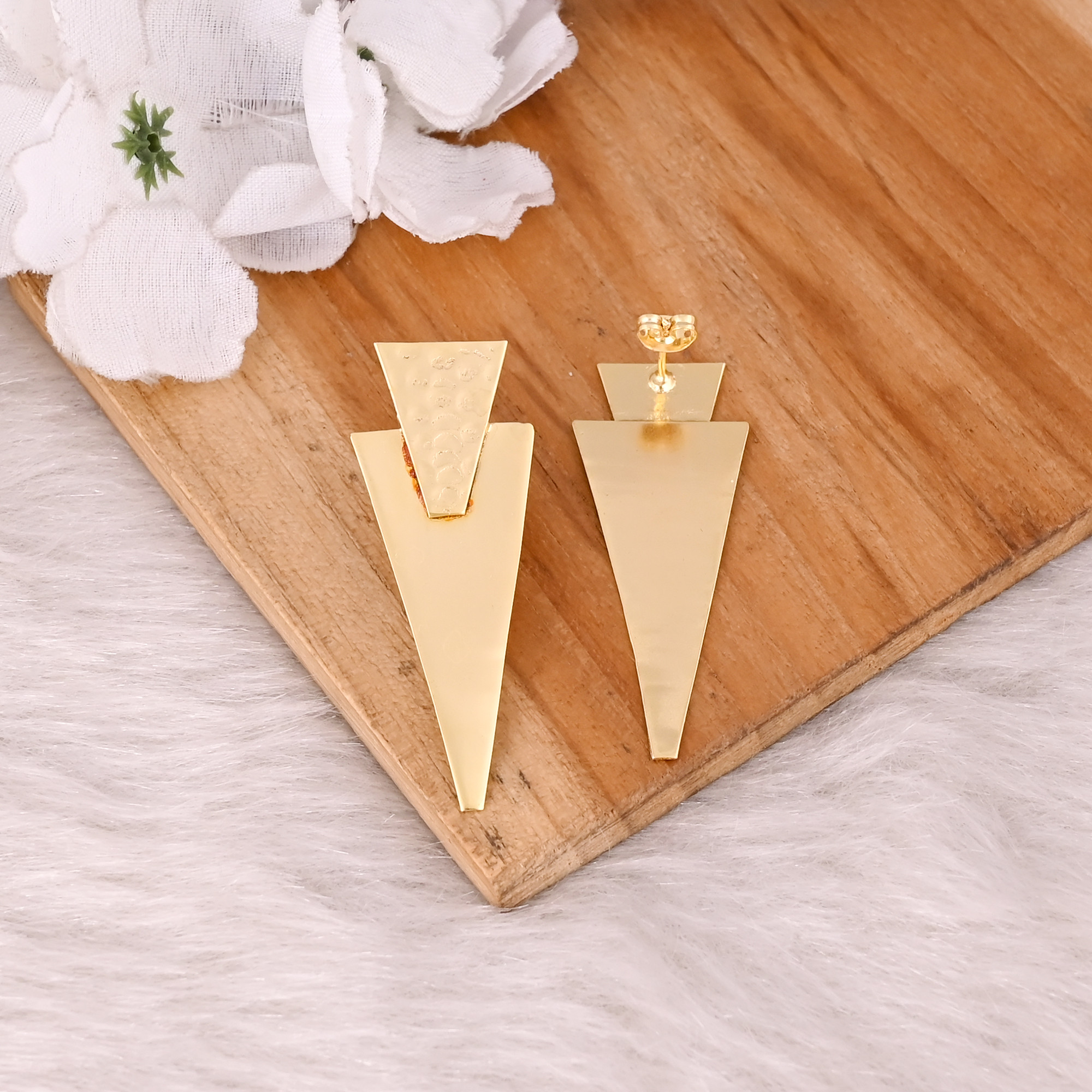 Brass Yellow Gold Plated Wholesale Lot 25 Pairs Handmade Designer Earring