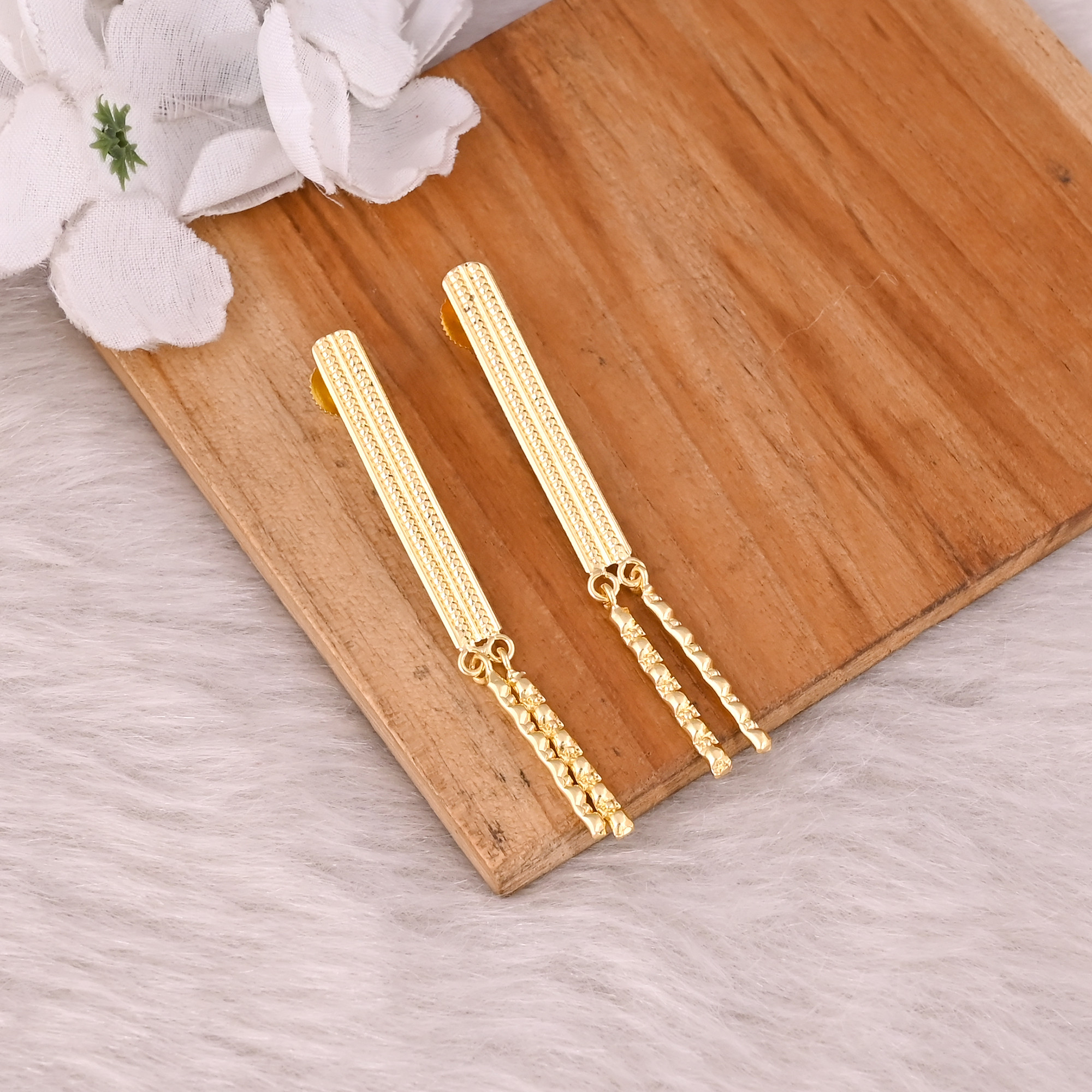 Brass Yellow Gold Plated Handmade Designer Stud Earring Wedding Gifts Wholesale Lot 25 Pairs