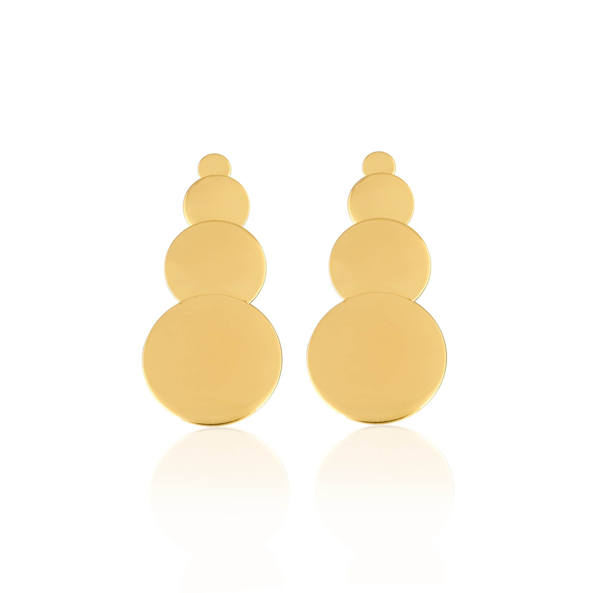 Handmade Yellow Gold Plated Brass Designer Round Circel Earring Wholesale Lot 25 Pairs